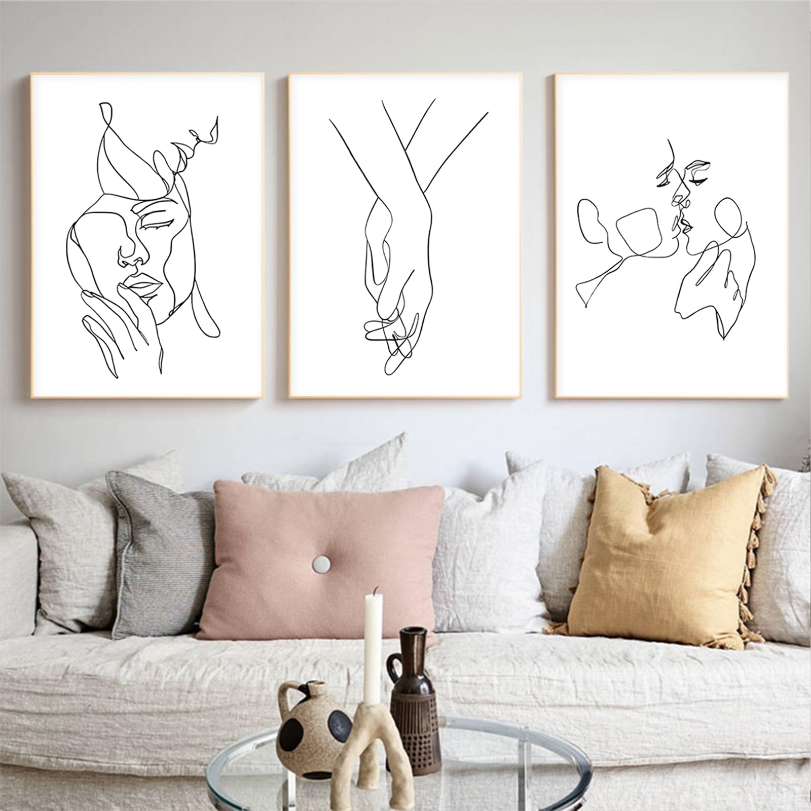 Minimalist Line Art Black White Minimalist Line Canvas Art Couple Line Drawing Posters Couple Wall Art One Line Art Wall Decor A