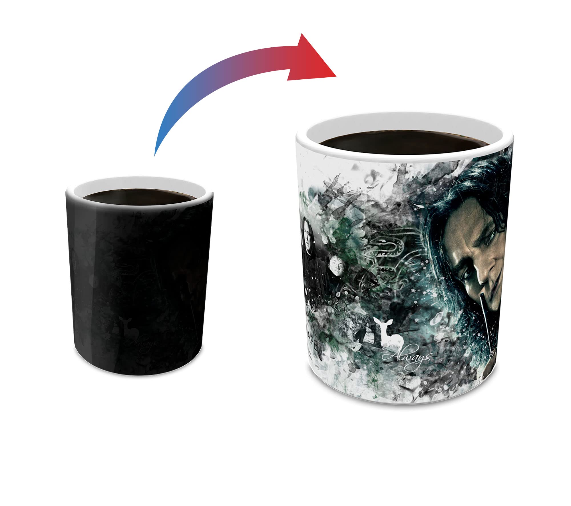 Morphing Mugs Harry Potter (Snape) Ceramic Mug, Black