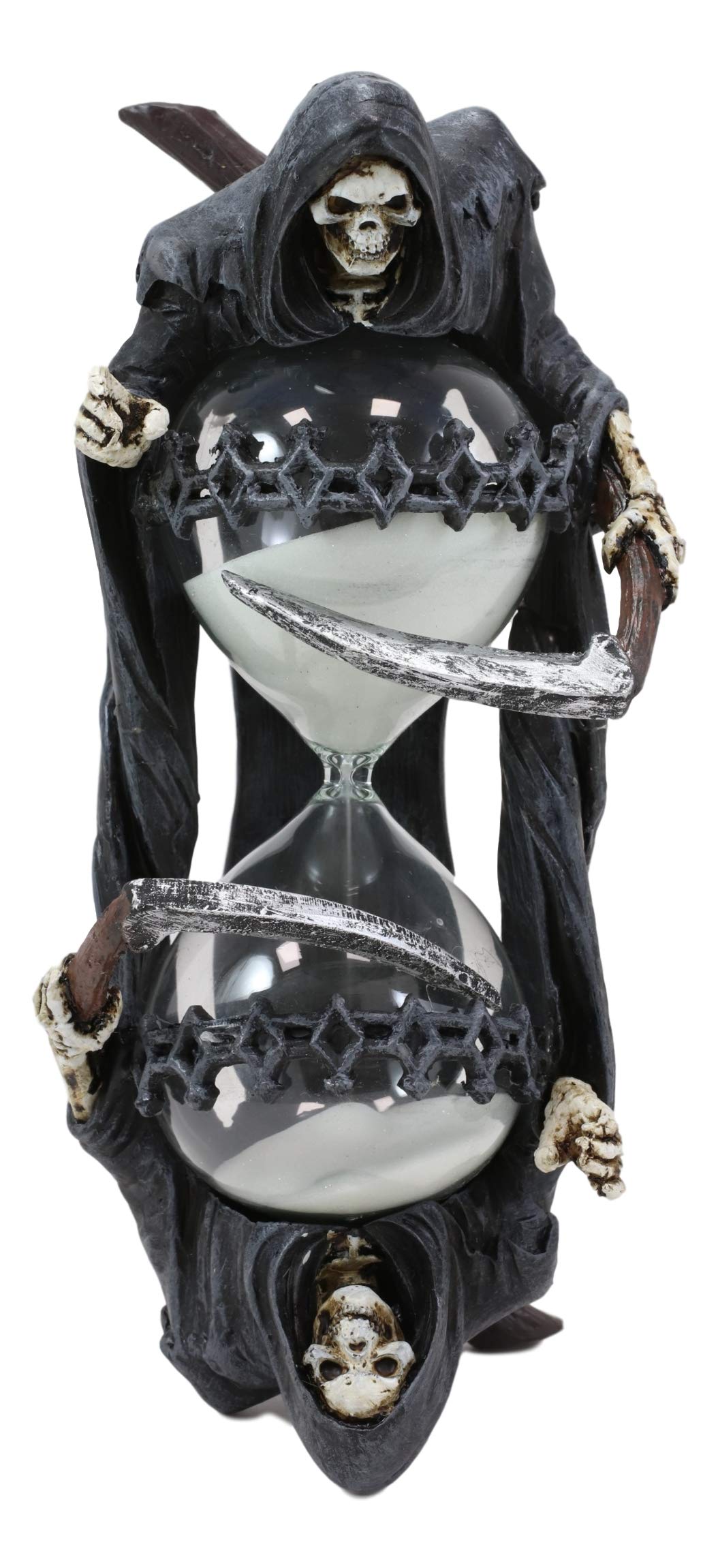 Ebros Gift 7.75'' Tall Soul Harvester Time Waits For No Man Gothic Grim Reaper With Scythe Sand Timer Statue By Anne Stokes Maca