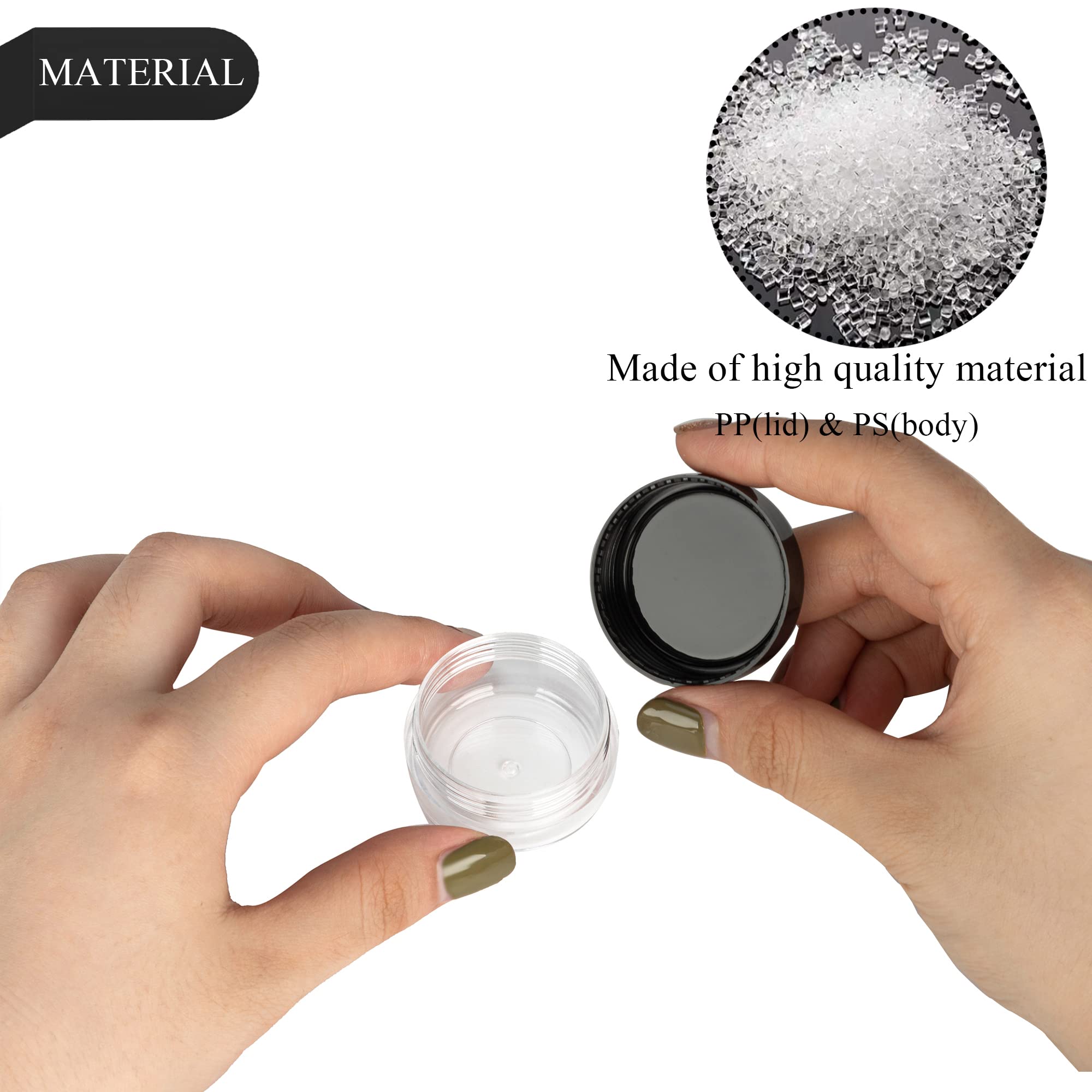 100Pcs 10 Gram Sample Containers,10Ml Empty Jars With Lids, Small Cosmetic Containers, Mini Sample Jars With 8Pcs Mini Spatulas