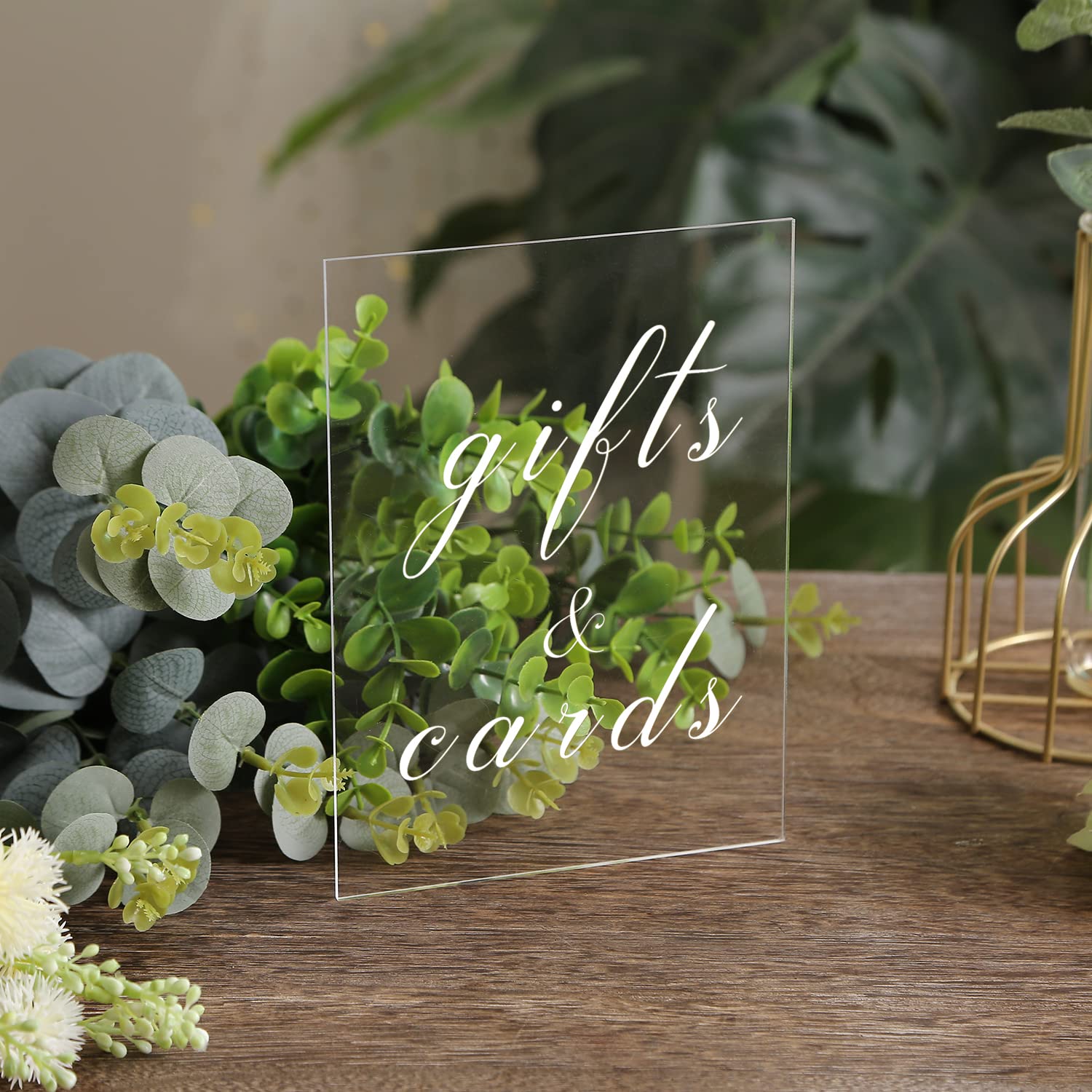 Uniqooo 2 Pack Clear Blank Acrylic Sign Acrylic Wedding Table Numbers, 8 X 10 In, Diy Acrylic Sheet For Wedding Table Number Hol