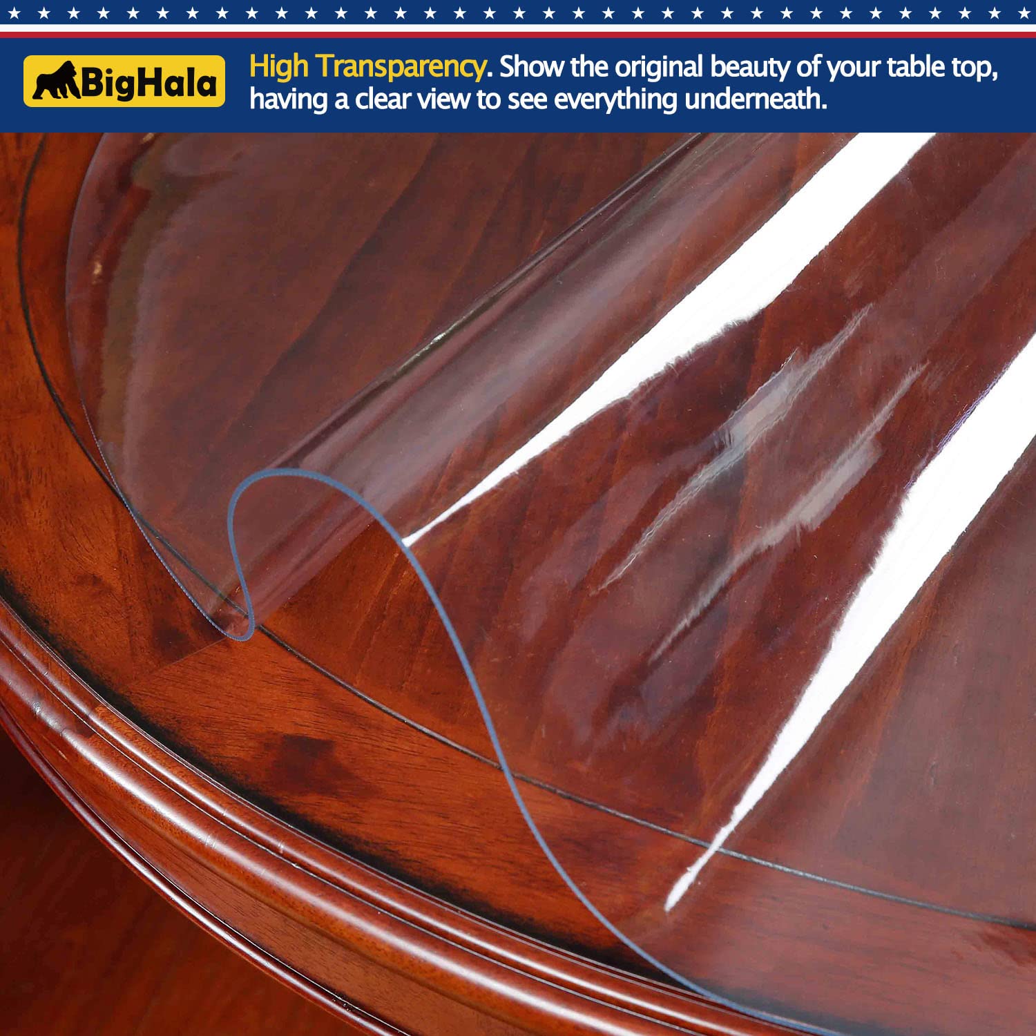 Round Dining Coffee Table Protector Thick Clear Plastic Tablecloth Cover Pvc Vinyl Cloths Wood Marble Glass Tabletop Topper Prot
