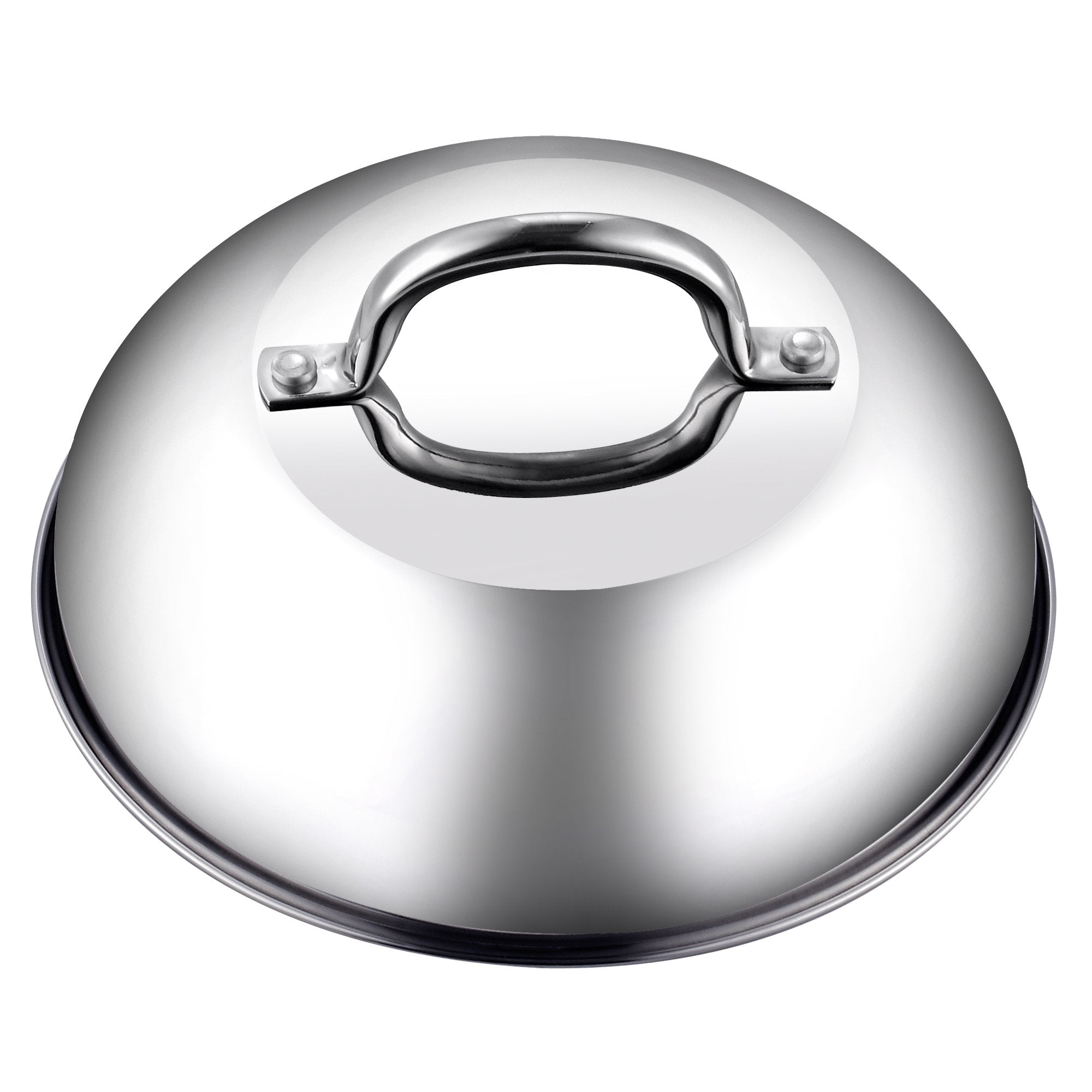 Cook N Home 9.5-Inch Stainless Steel Grill Cooking Steaming Dome Lid, 24Cm