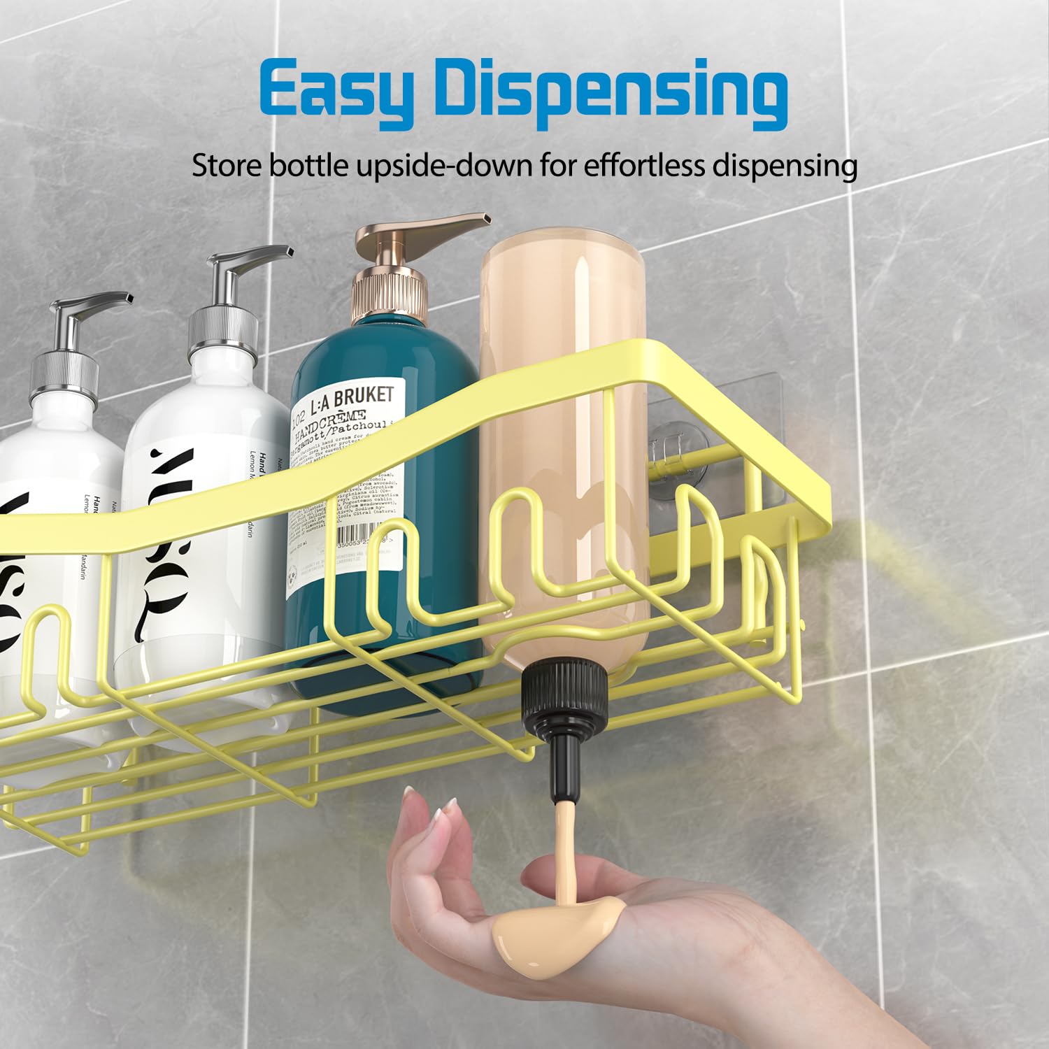 Youvip Shower Caddy, Shower Organizers [5-Pack], Rustproof Bathroom Shower Shelves For Inside Shower, Adhesive Shower Caddy With