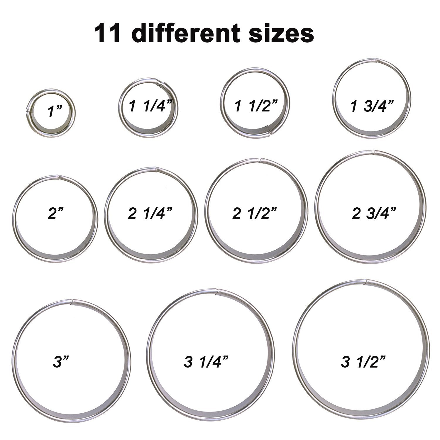 11 Pieces Metal Cookie Cutter Set, Round Cookie Cutters, Stainless Steel Circle Biscuit Pastry Cutters, Assorted Sizes