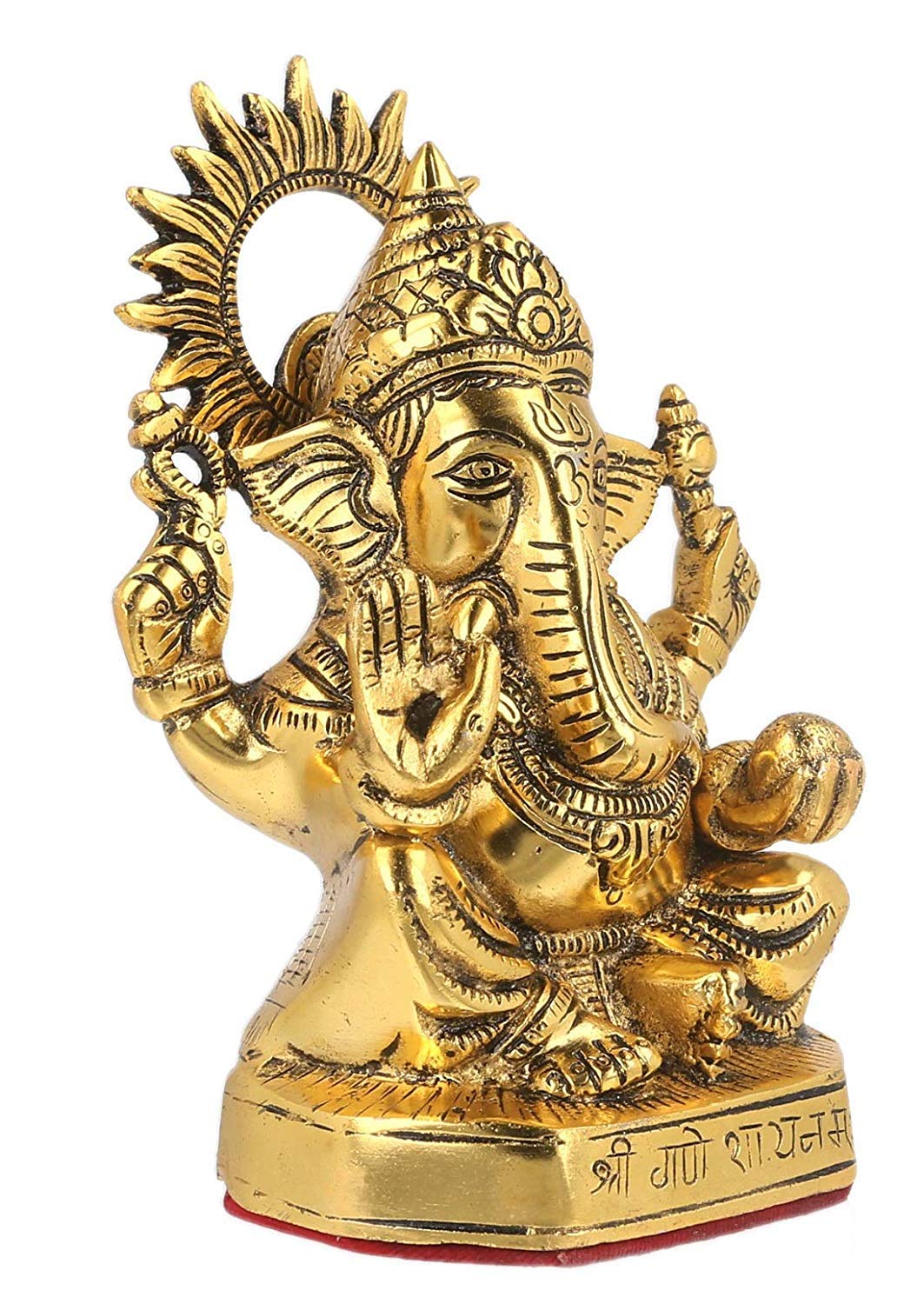 Neo Classic Ganesh Ji Idol Gold Plated I Trishul Ganesh I Home & Decor Product I Decorative Showpiece House Warming Gift Ganesha