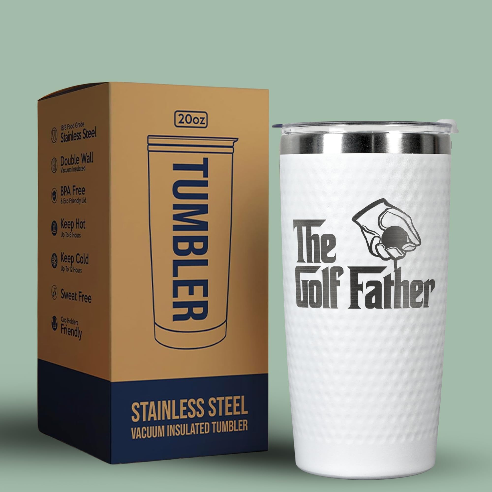 HUNIGIFT Gifts for Dad - Golf Gifts for Dad - New Dads Christmas Gift from Daughter, Son, Kids - Golfing Gift for Men, Golfers -