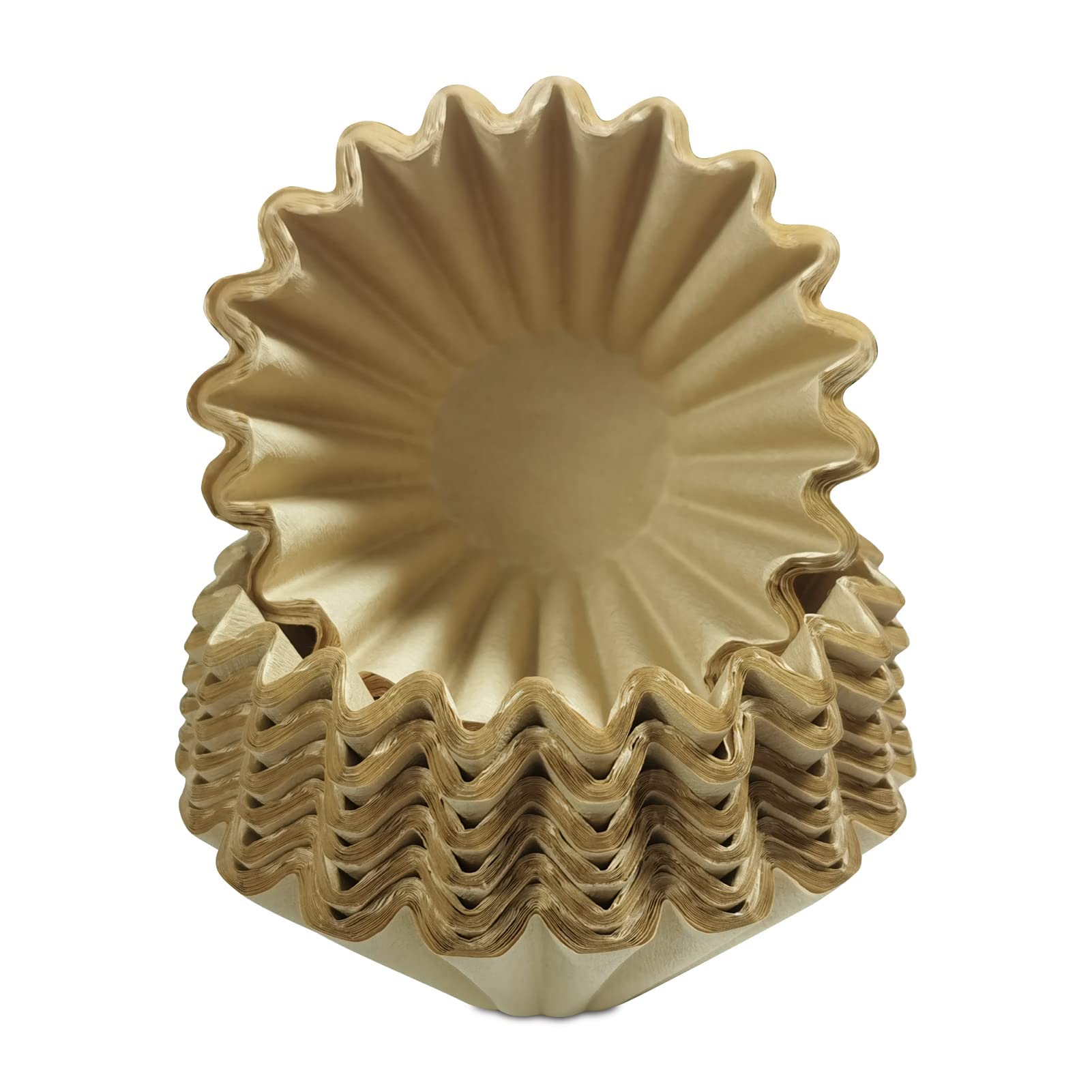 Sihuuu 100 Pcs Coffee Filters, 1-4 Cup Basket Coffee Filters, Natural Brown Unbleached Basket Filters Paper For Home, Office Sin