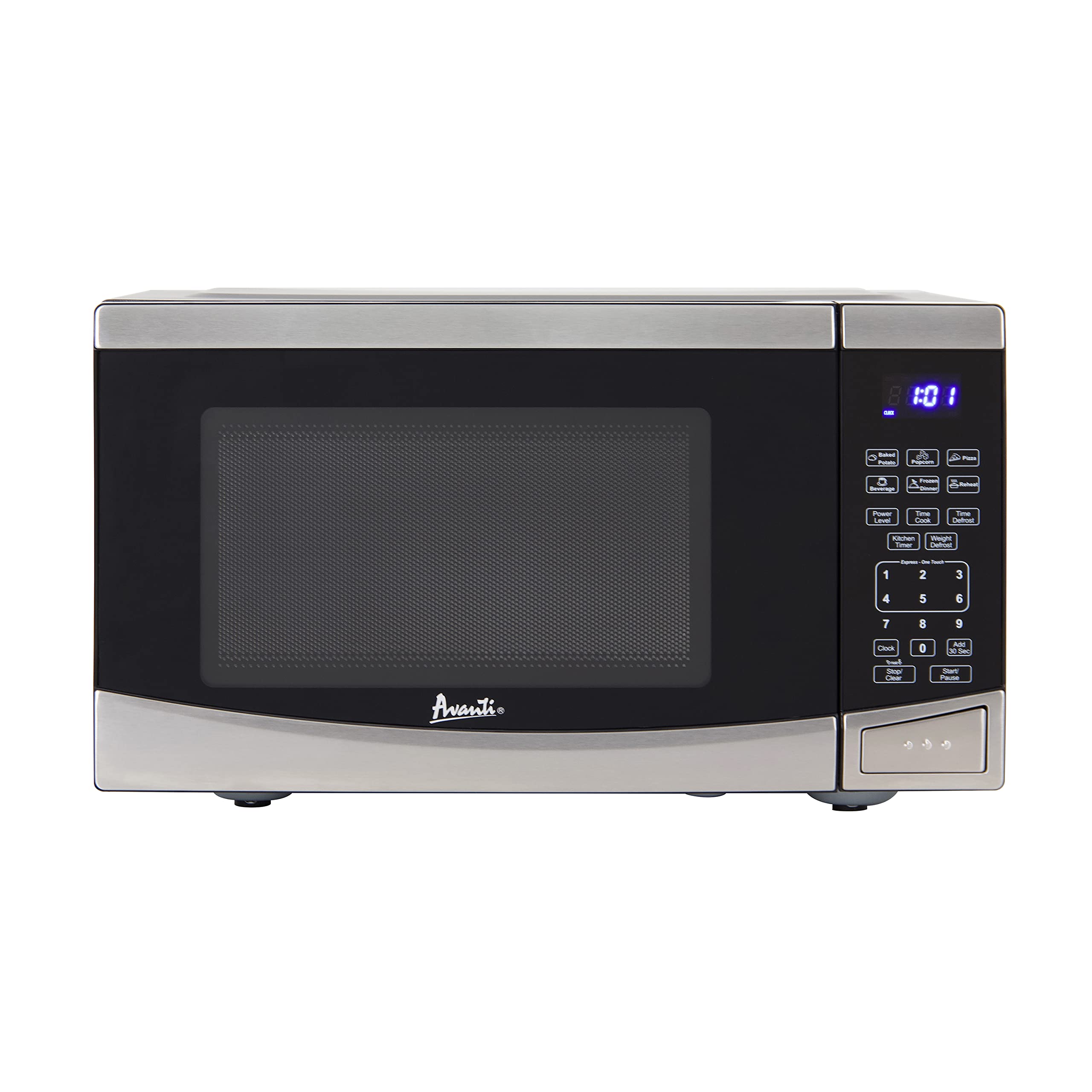 Avanti Mt09V3S Microwave Oven 900-Watts Compact With 10 Power Levels And 6 Pre Cooking Settings, Speed Defrost, Electronic Contr