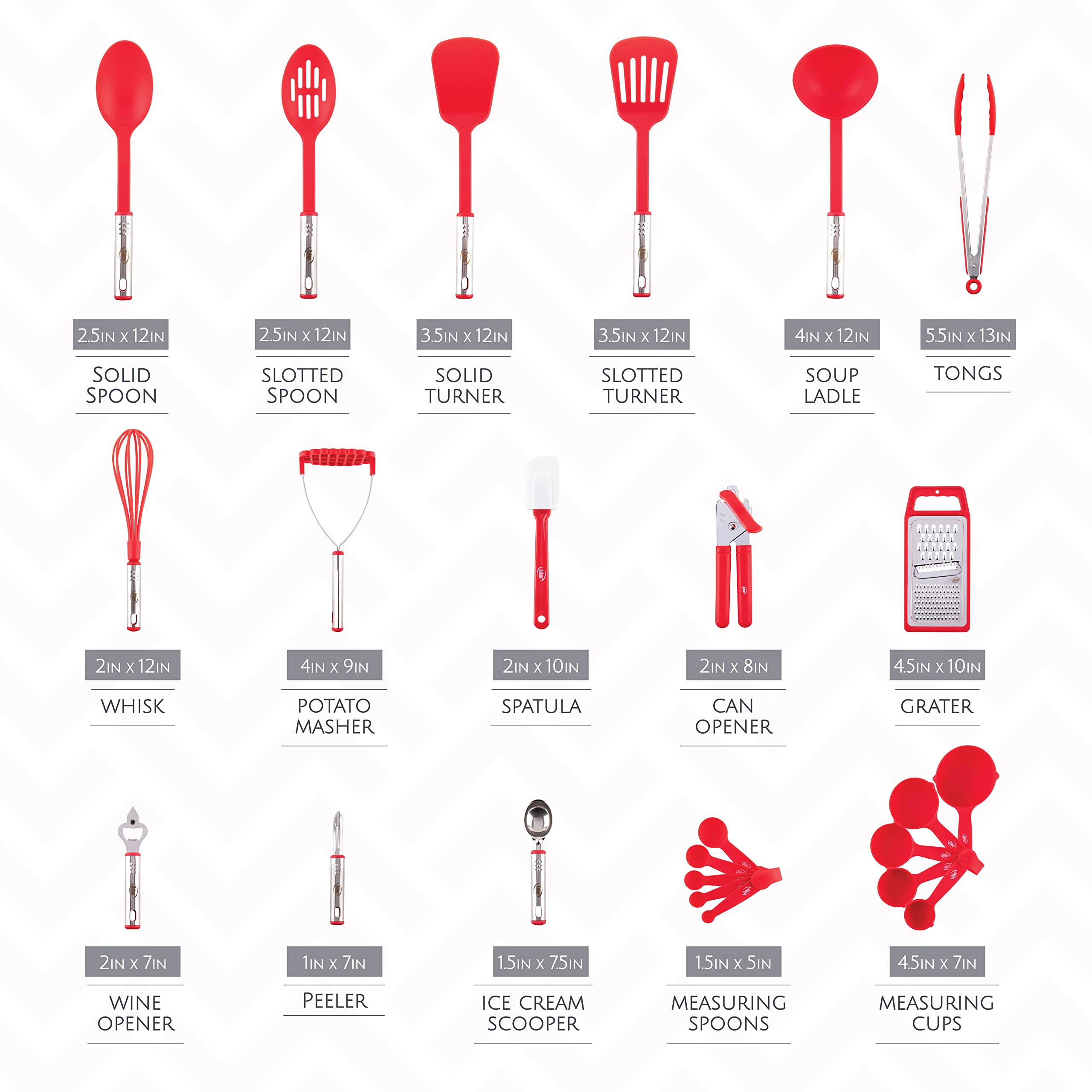Kitchen Utensils Set, Cooking Utensil Set Kitchen Gadgets, Pots And Pans Set Nonstick And Heat Resistant, 24 Pcs Nylon And Stain