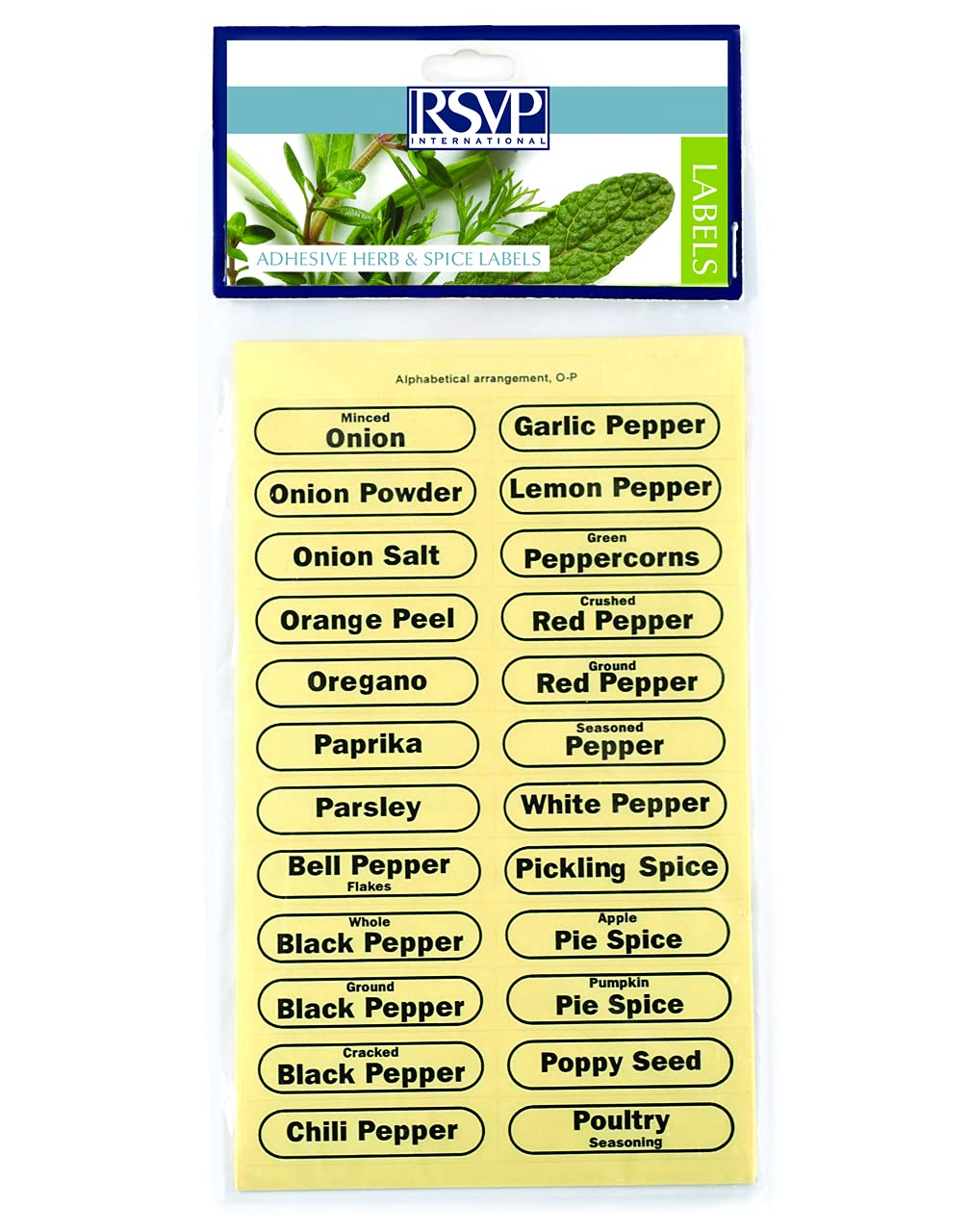 R.S.V.P. 96Piece Spice Label Set