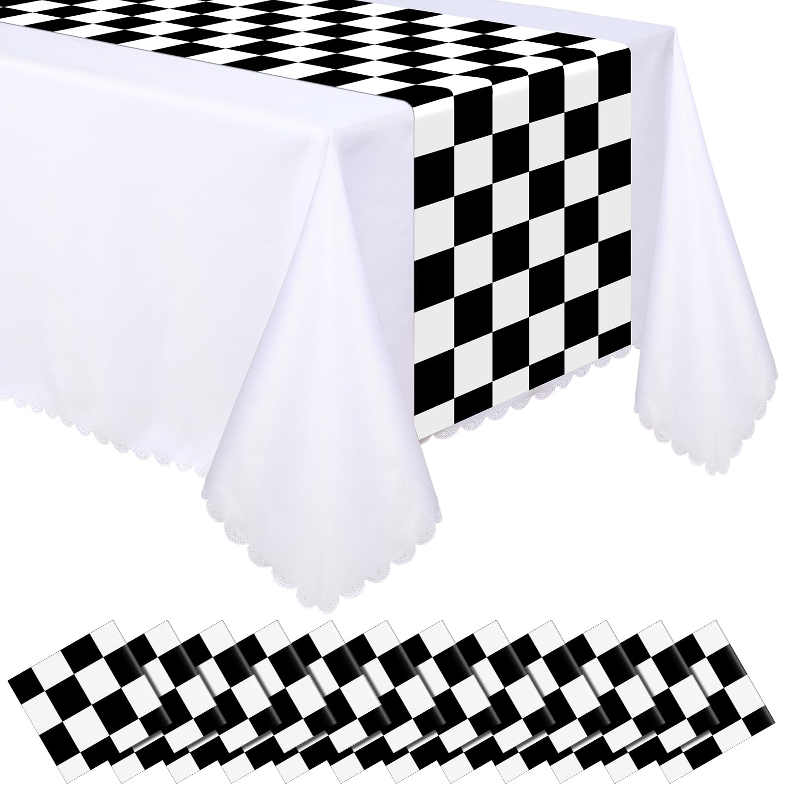 Preboun Plastic Table Runner 14 X 108 Inches Flag Tablecloth Road Table Runner For Anniversary Wedding Birthday Party Decor Indo