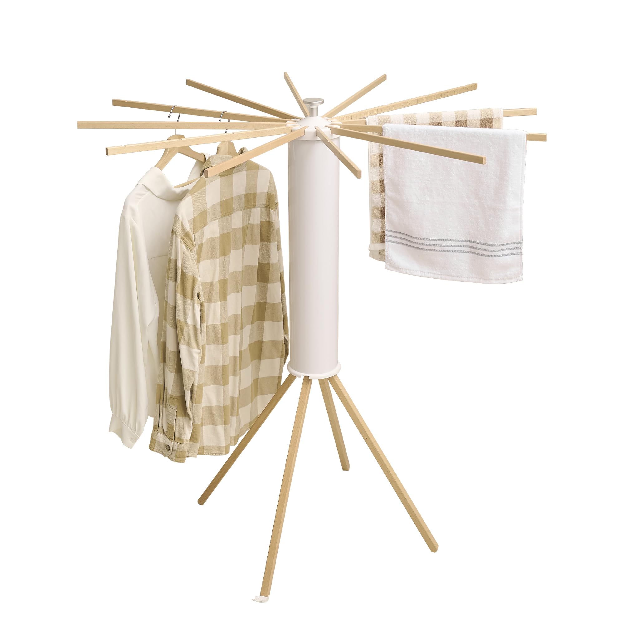 JOOM Four Legs Clothes Drying Rack, Garment Rack Portable and Foldable Space Saving Laundry Drying Rack - Drying Rack Floor Fold