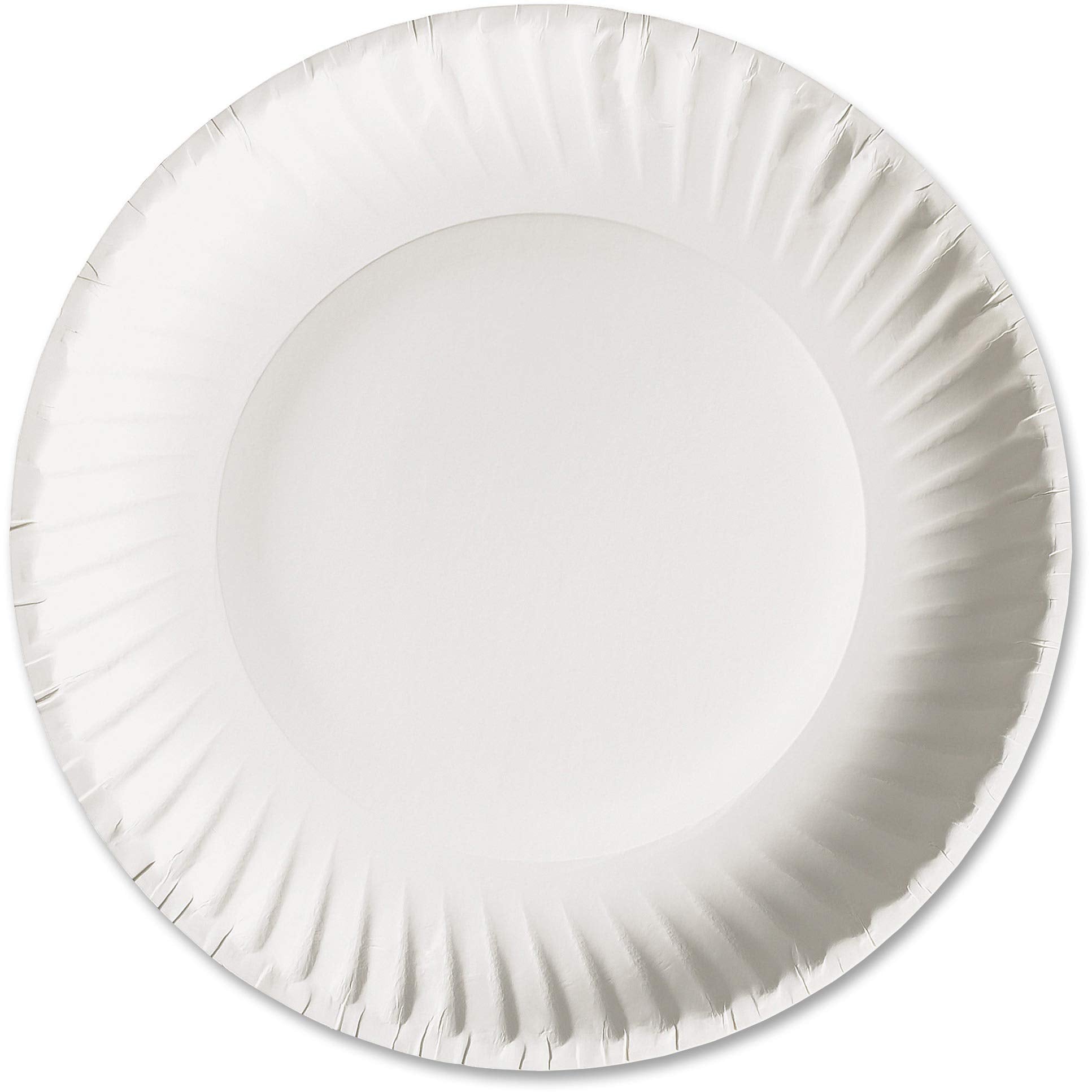 AJM AJMPP6GRE Green Label Paper Plates, Microwavable, 6 Diameter, White - 100 Count (Pack of 10)