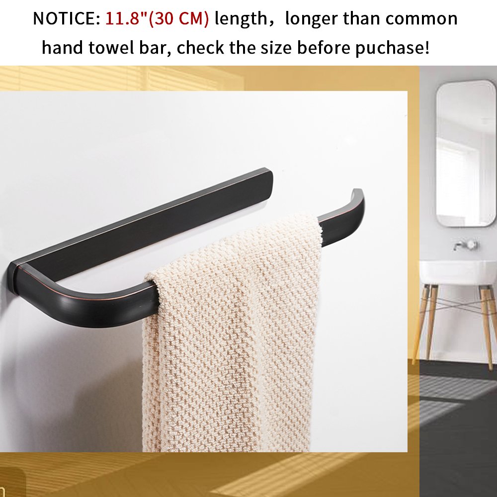 Besy Brass Hand Towel Bar For Bathroom Oil Rubbed Bronze, Rustproof Wall Mounted Towel Rack Hanger Bathroom Hardware Accessories
