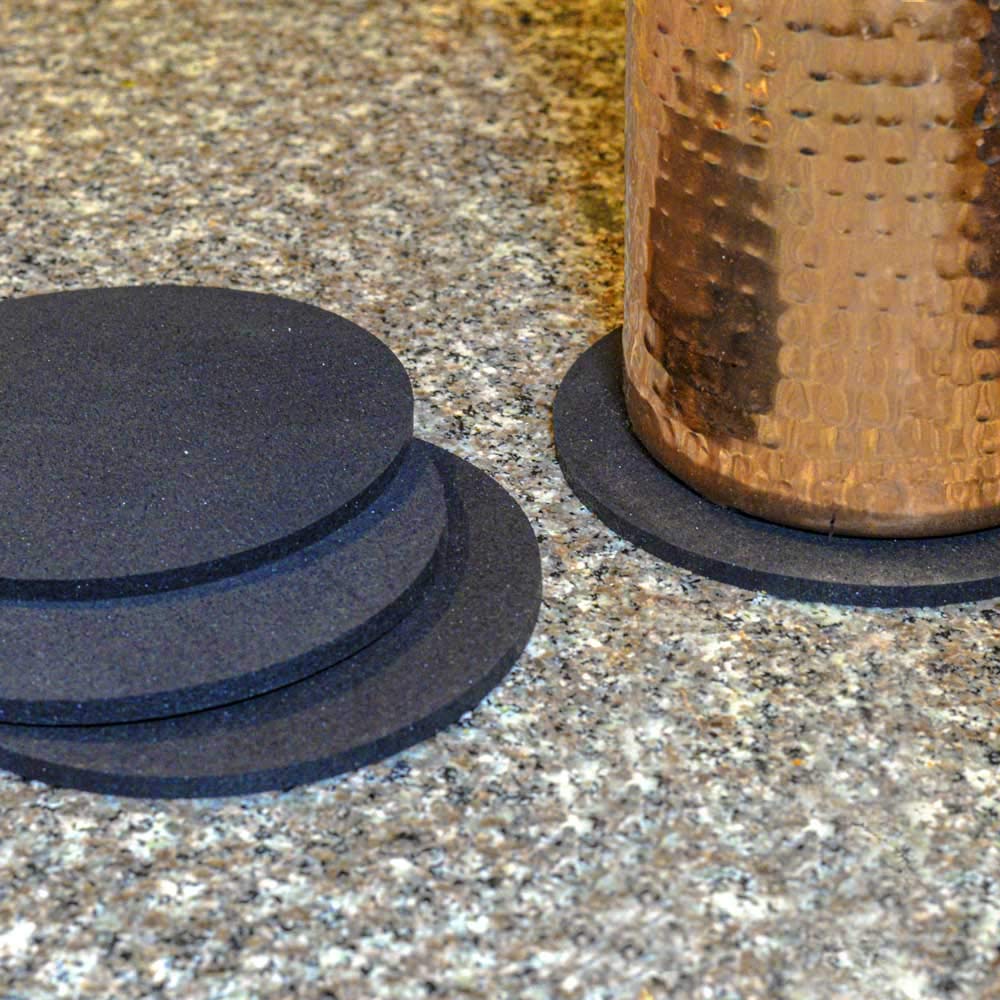 Revtime Round Rubber Trivet 1/4    Thickness For Rubber Cork Mat, Hot Pad, Stylish, Way To Set Any Plant Pot, Kettle, Anti-Shock