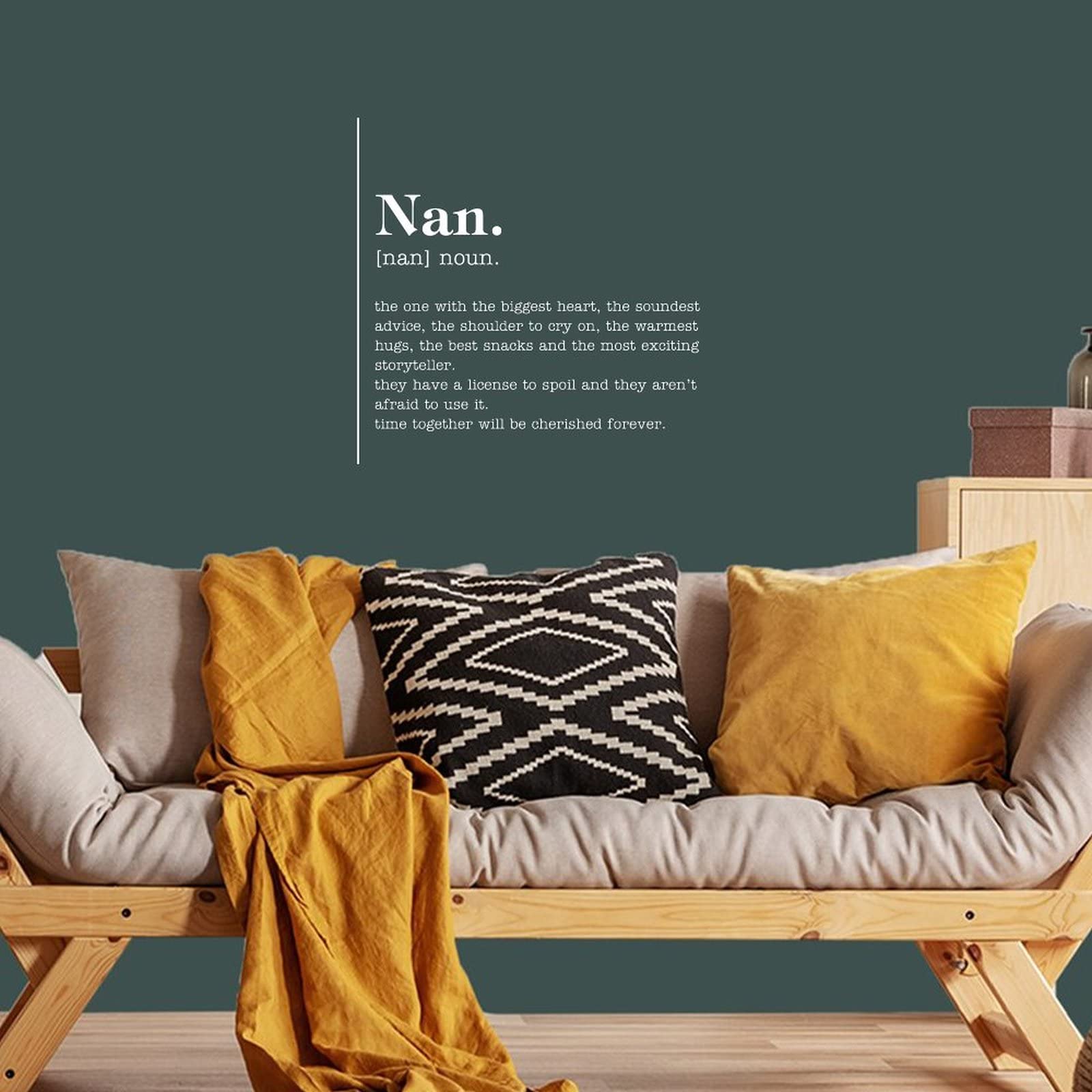 Nan Word Definition Meaning Wall Decor Stickers Definition Quote Quotes Vinyl Wall Decals for Living Room Kids Rooms Girls Boys Wall Art Home Decor Housewarming Gift 36x36in