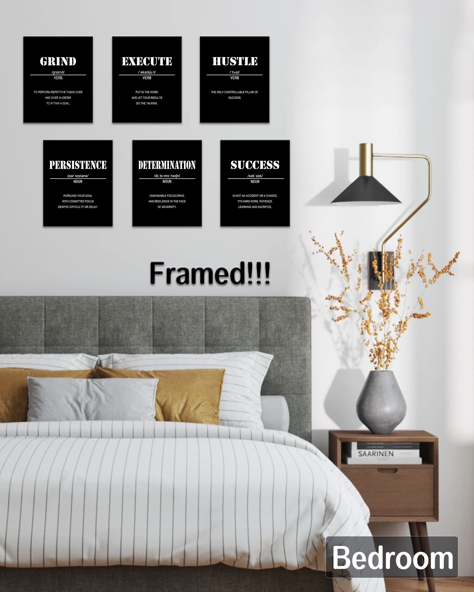 Drsoum Inspirational Office Wall Art - Motivational Quotes For Living Room - Encouraging Canvas Posters For Bedroom - Sayings Fo