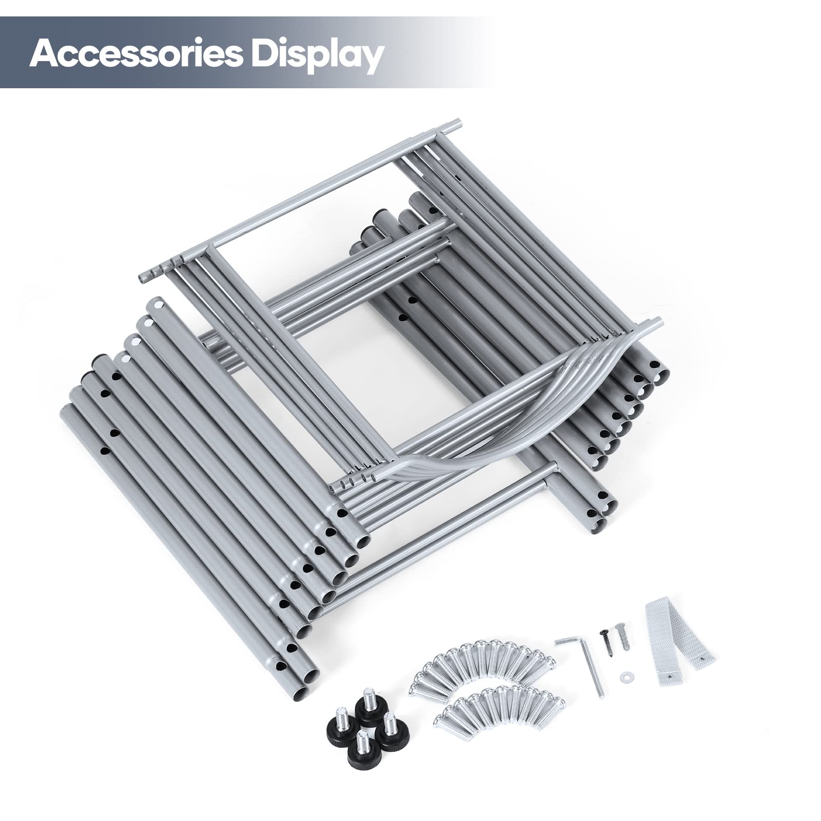 MOOACE 5-Tier Water Jug Rack  5 Gallon Detachable Water Bottle Holder Organizer Storage Rack  Silver