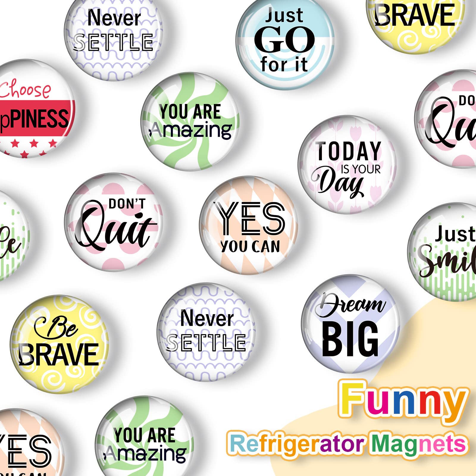 10 Pieces Inspirational Fridge Magnets Motivational Quote Magnets Glass Refrigerator Whiteboard Magnets For Classroom Office Hom