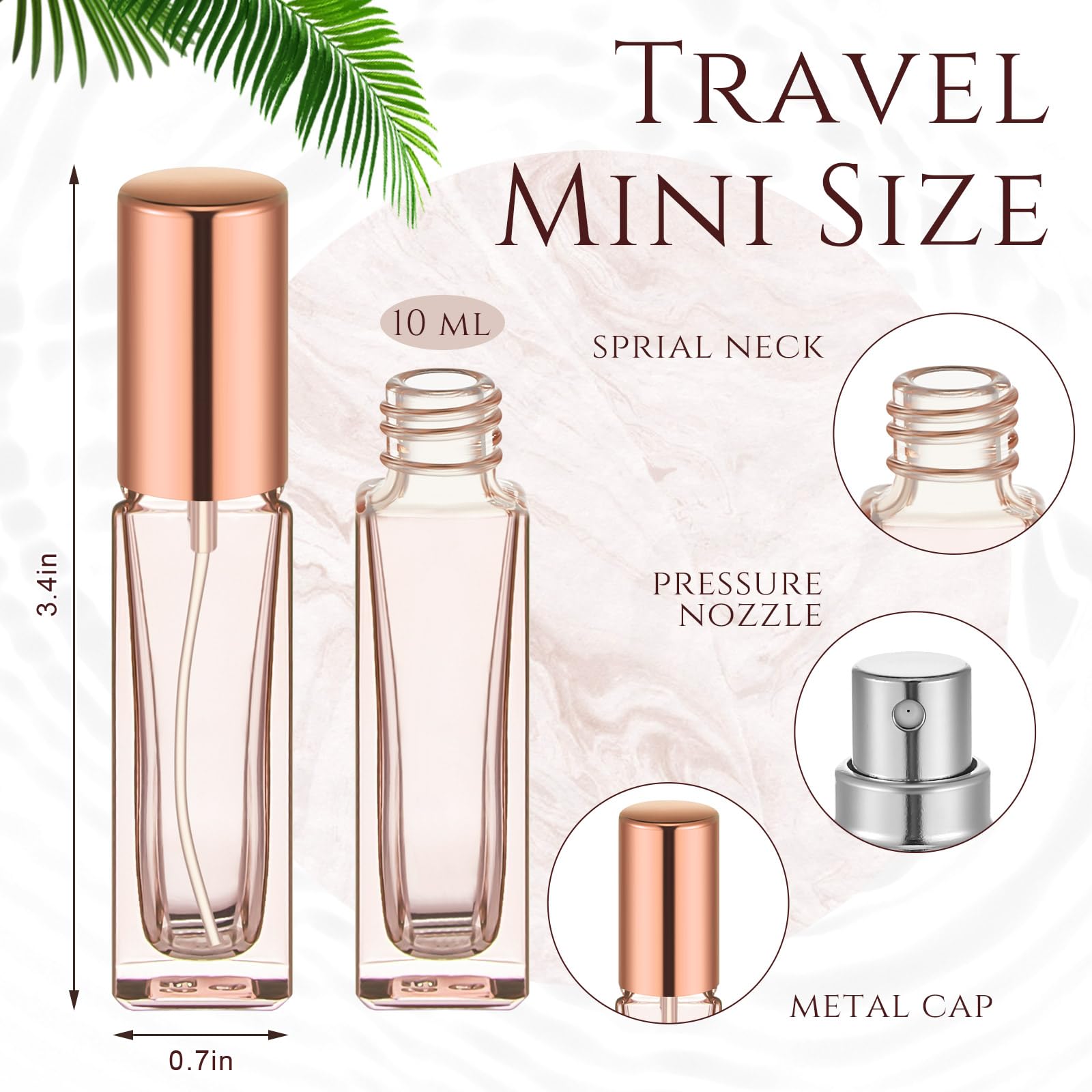 Singhoow 20 Pcs 10 Ml Perfume Travel Refillable, Mini Cologne Perfume Bottles Empty, Portable Sprayer For Travel Size Spray Bott