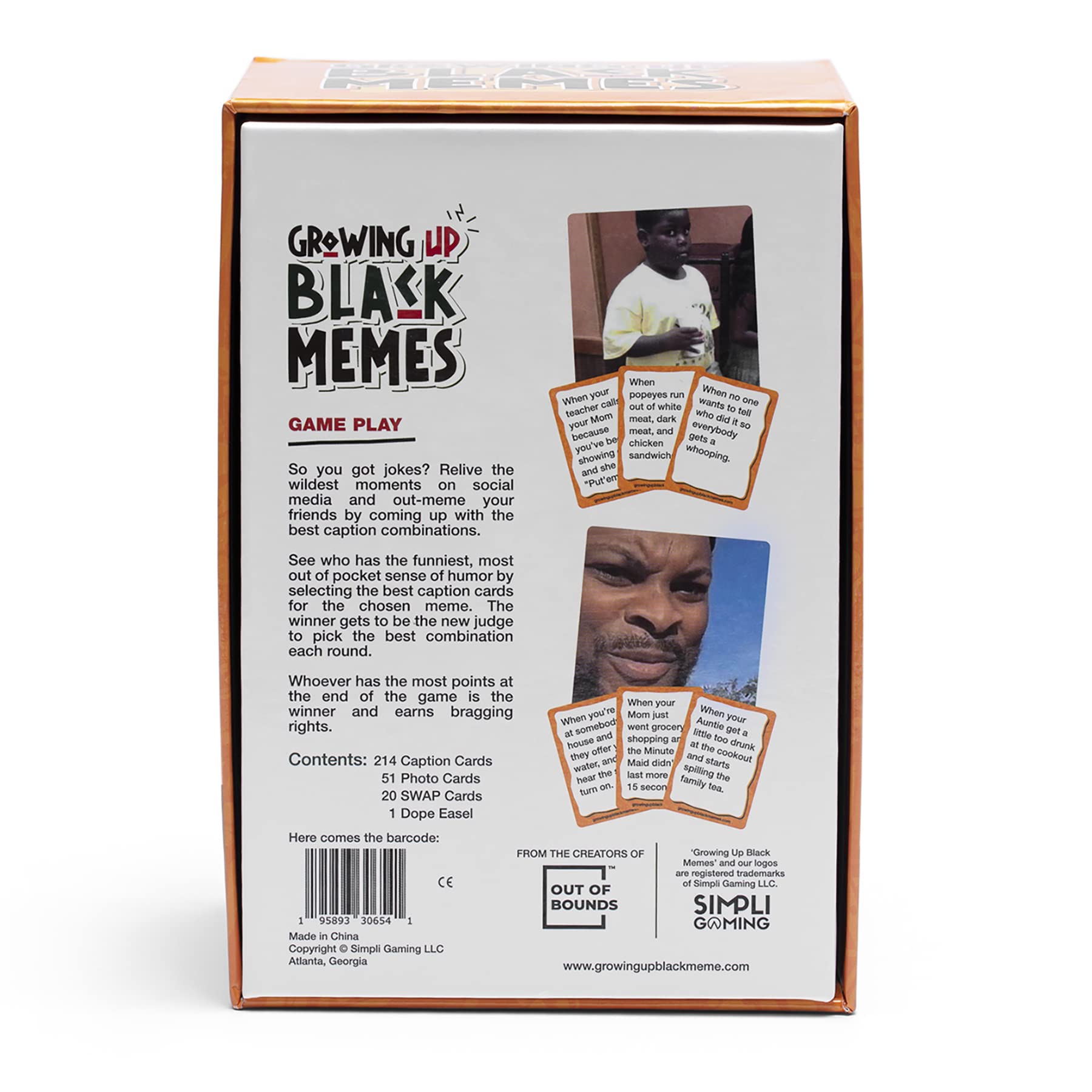 Out Of Bounds Growing Up: Black Memes - A Party Game For Adults, Come Up With The Best Captions, Hilarious Game Night, Ages 17+