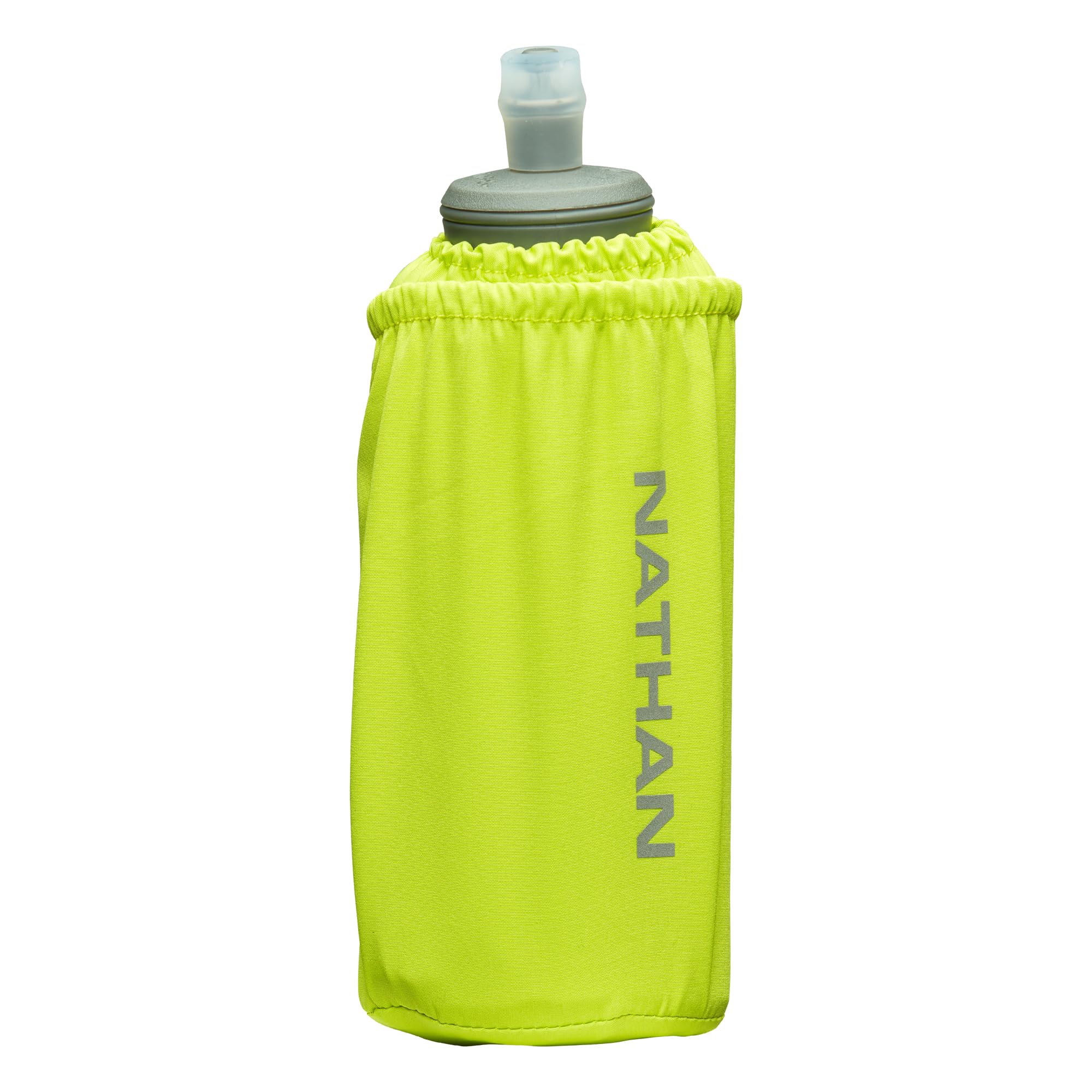 Nathan Handheld Soft Flask 18oz - Exo-Draw Insulated Collapsible Bottle - Grip-Free Strap & Rigid ExoSpine for Comfort/Support -
