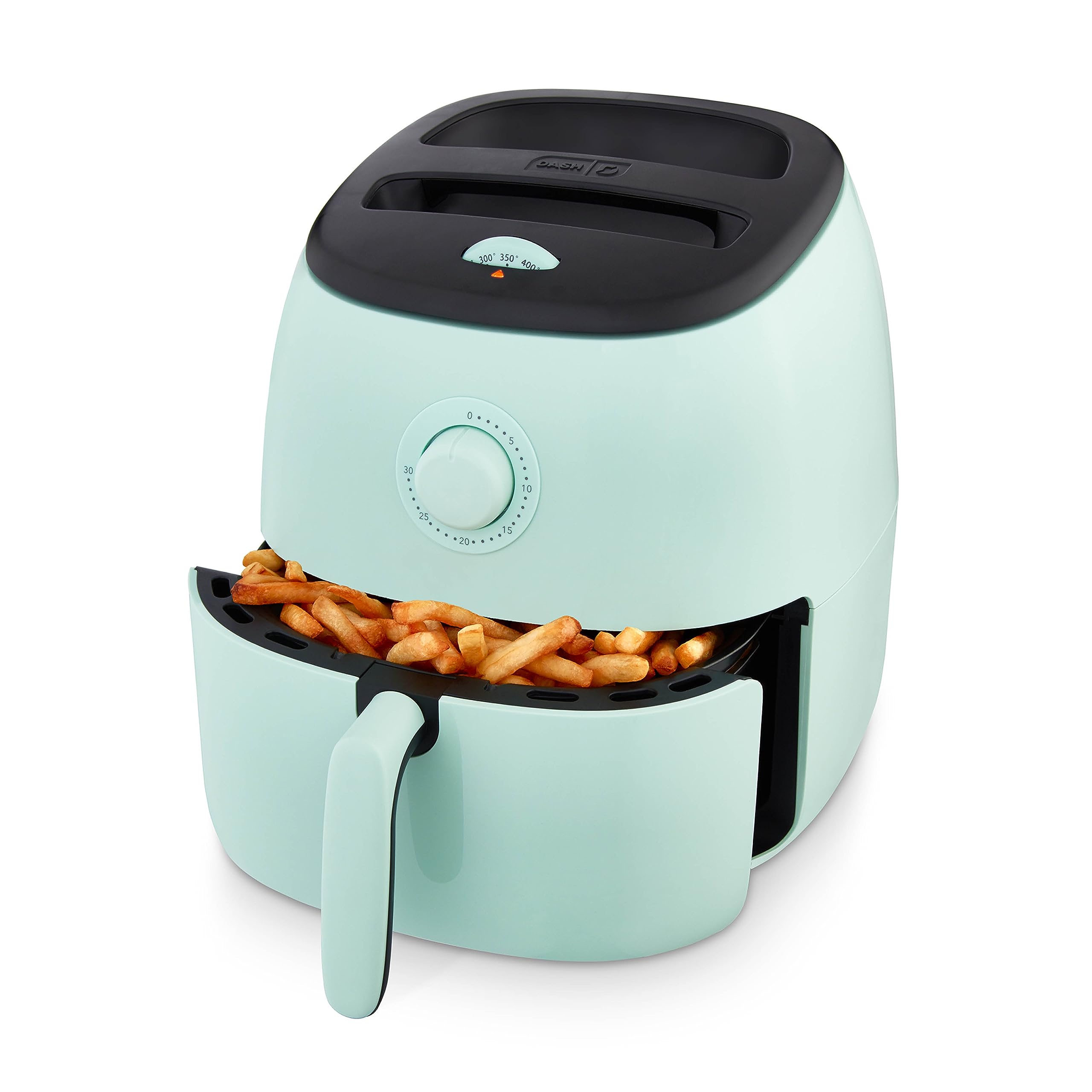DASH Tasti-Crisp Electric Air Fryer Oven, 6 Qt. Family Size, Aqua - Compact Air Fryer with Large Basket for Healthier Food in Mi