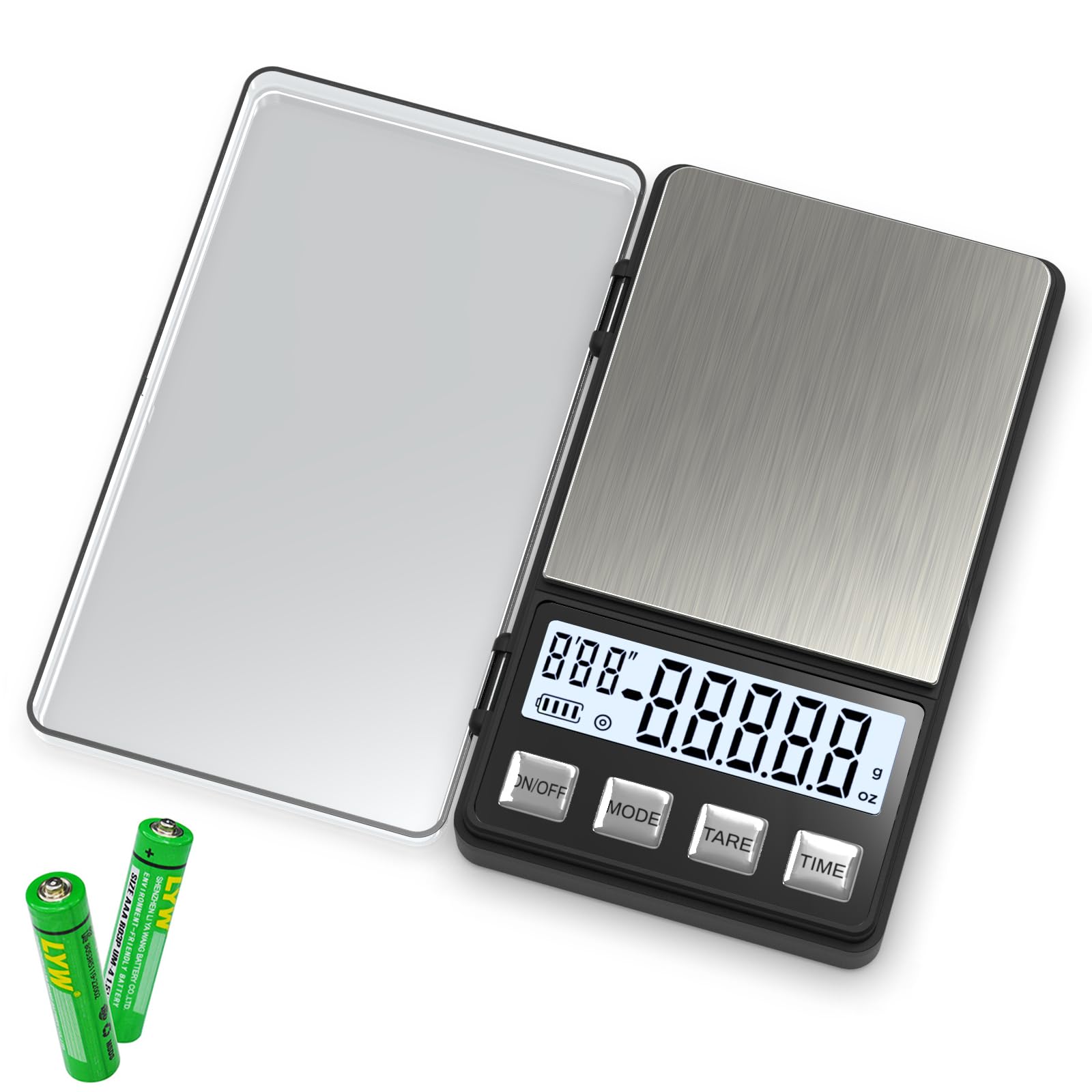 WEIGHTMAN Espresso Scale with Timer 1000g x 0.1g Small & Thin Travel Coffee Scale, Mini Digital Scale Grams and Ounces with Larg