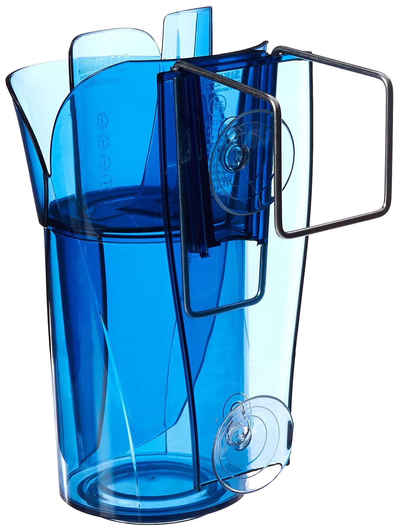 San Jamar Saf-T-Scoop Ice Scoop With Storage Caddy For Kitchens, Restaurants, And Fast Food, Plastic, 20 To 24 Ounces, Blue