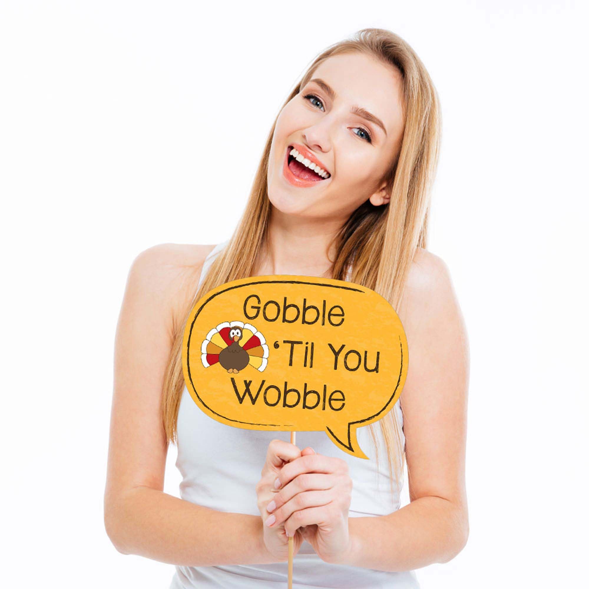 Big Dot Of Happiness Give Thanks - Thanksgiving Party Photo Booth Props Kit - 20 Count