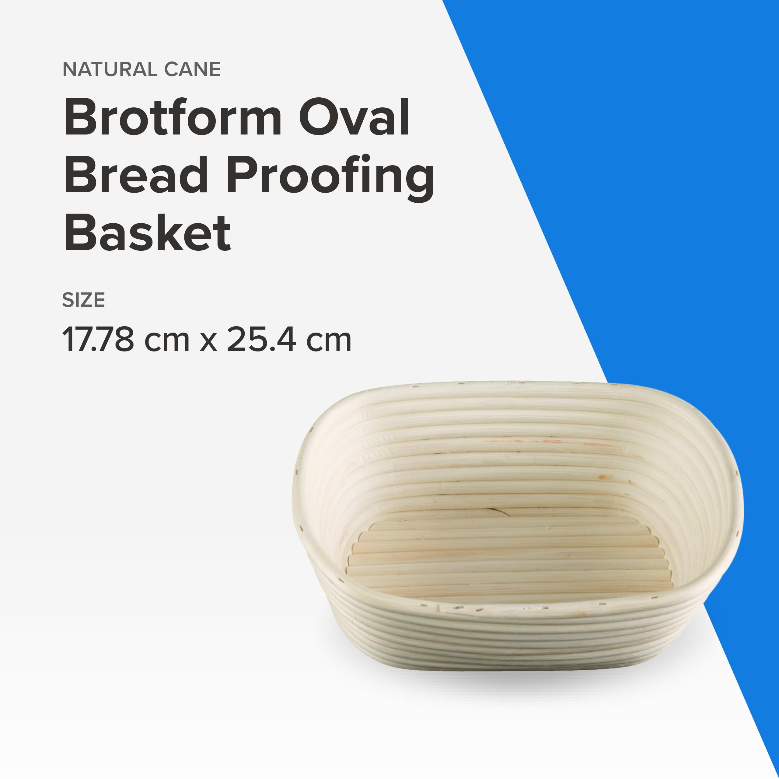 Frieling Proofing Basket, Brotform Bread Rising Banneton And Serving Basket, Oval, 11-Inch 10-Inch By 7-Inch