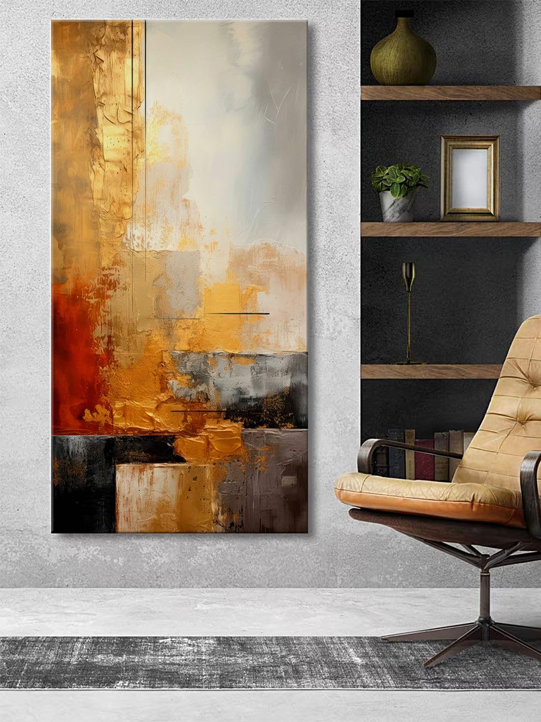 999STORE Warrior King Canvas Painting, Historical Artwork of Shivaji Maharaj Large Painting, Big Painting (24X48 Inches FLP24480