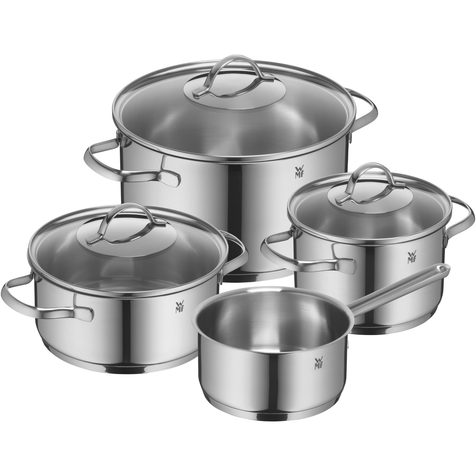 WMF Provence Plus Cromargan Pot Set, 52.7 x 28.8 x 21.8 cm, Silver, 4 Pack
