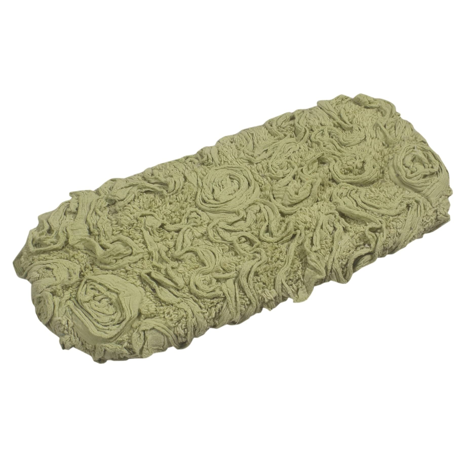 Home Weavers Bell Flower Collection 10X22 Tank Lid Cover 100% Cotton Tufted Bath Rugs, Extra Soft And Absorbent Bath Rugs, Non-S