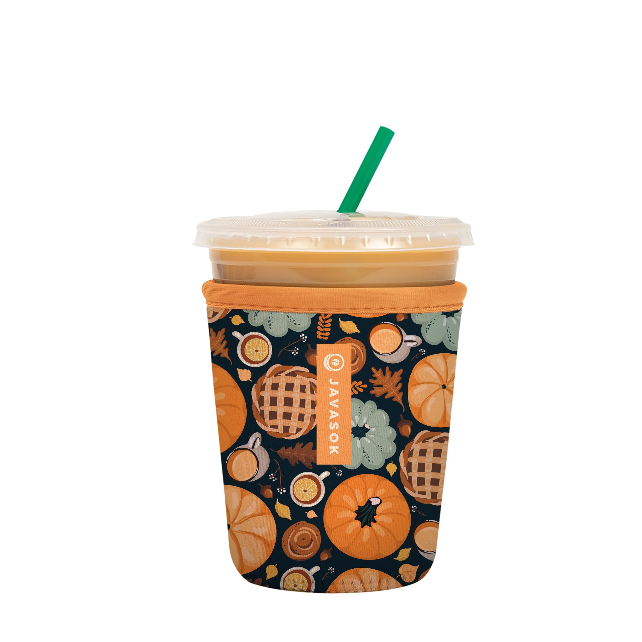 Sok It JavaSok Iced Coffee & Cold Soda Insulated Neoprene Cup Sleeve (Give Thanks, Small: 16-20oz)