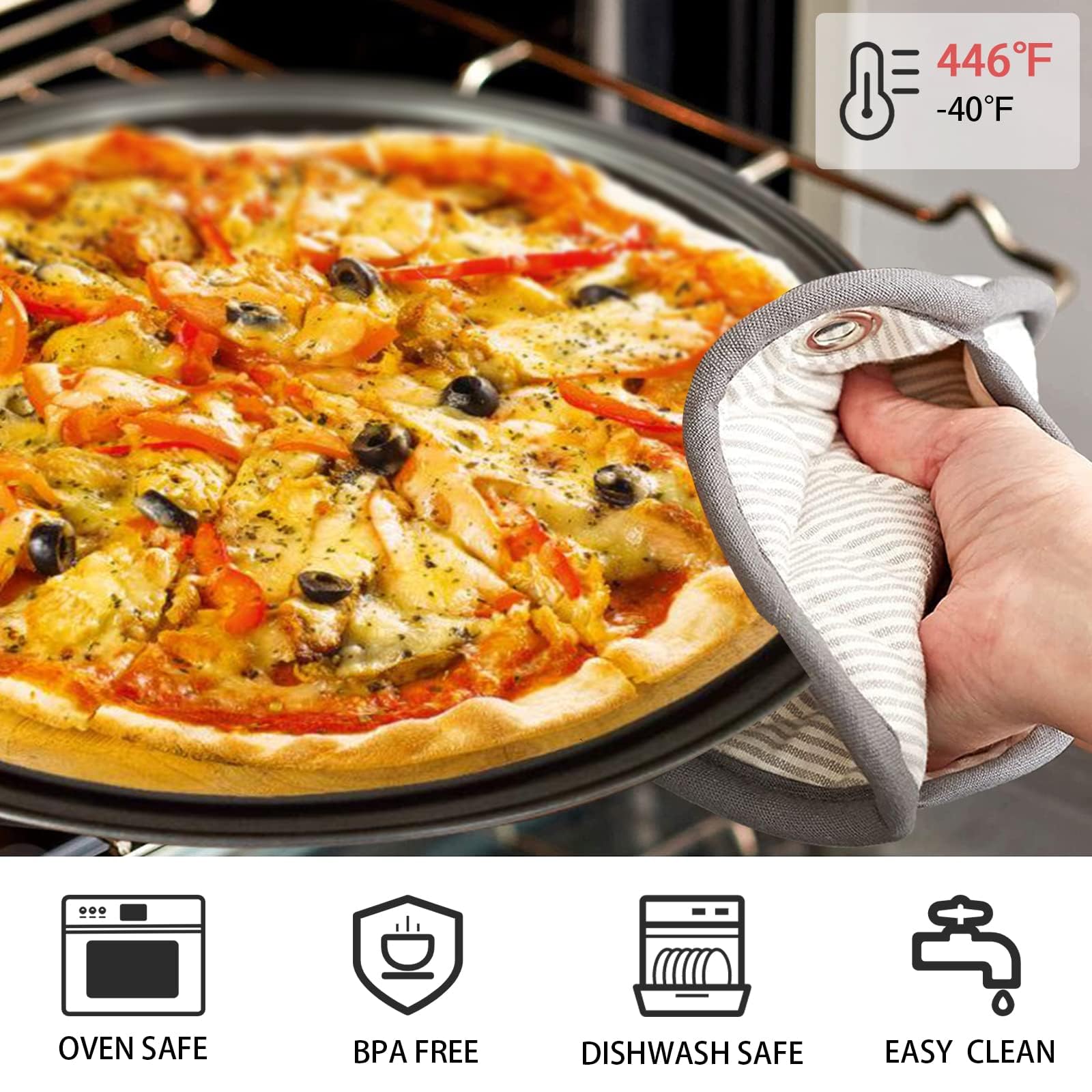 Nbftltop Pizza Pan 12 Inch Nonstick Pizza Pan For Oven, Round Carbon Steel Baking Pizza Pan With Holes,Bakeware Pizza Tray With