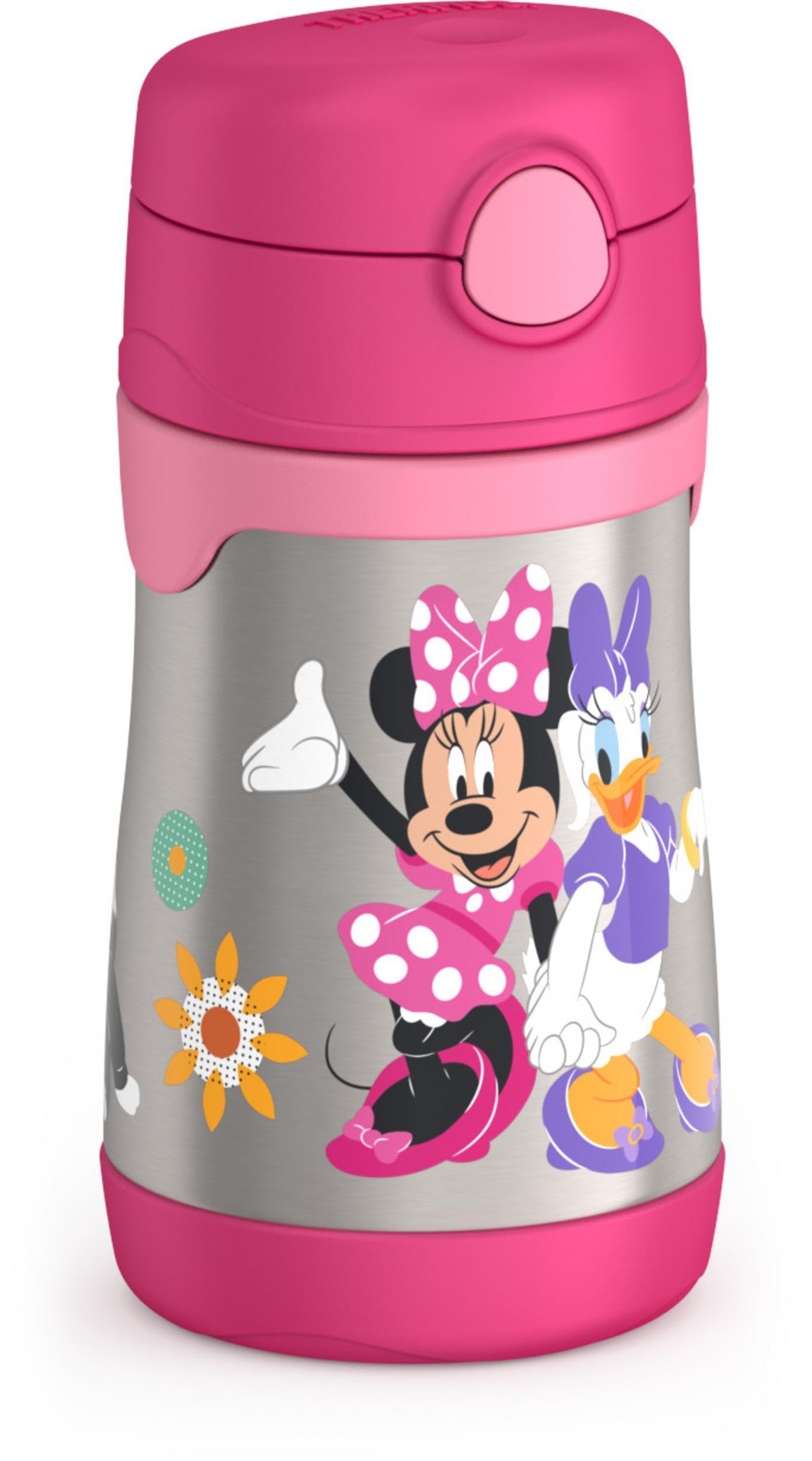 Thermos Vacuum Insulated Stainless Steel 10Oz Straw Bottle, Minnie Mouse