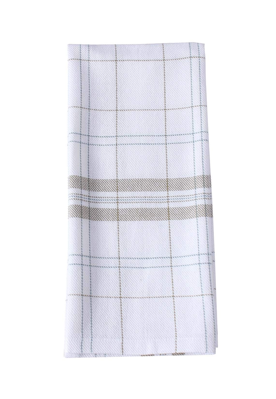 ACCENTHOME Cotton Kitchen Towels Set Of 4 - Absorbent Dish Towels Set | Tea Towels | Bar Towels | Marino Leaf Print Kitchen Dish Towels - Multi Purpose Kitchen linen   Drying Dish Hand Towels 20x28