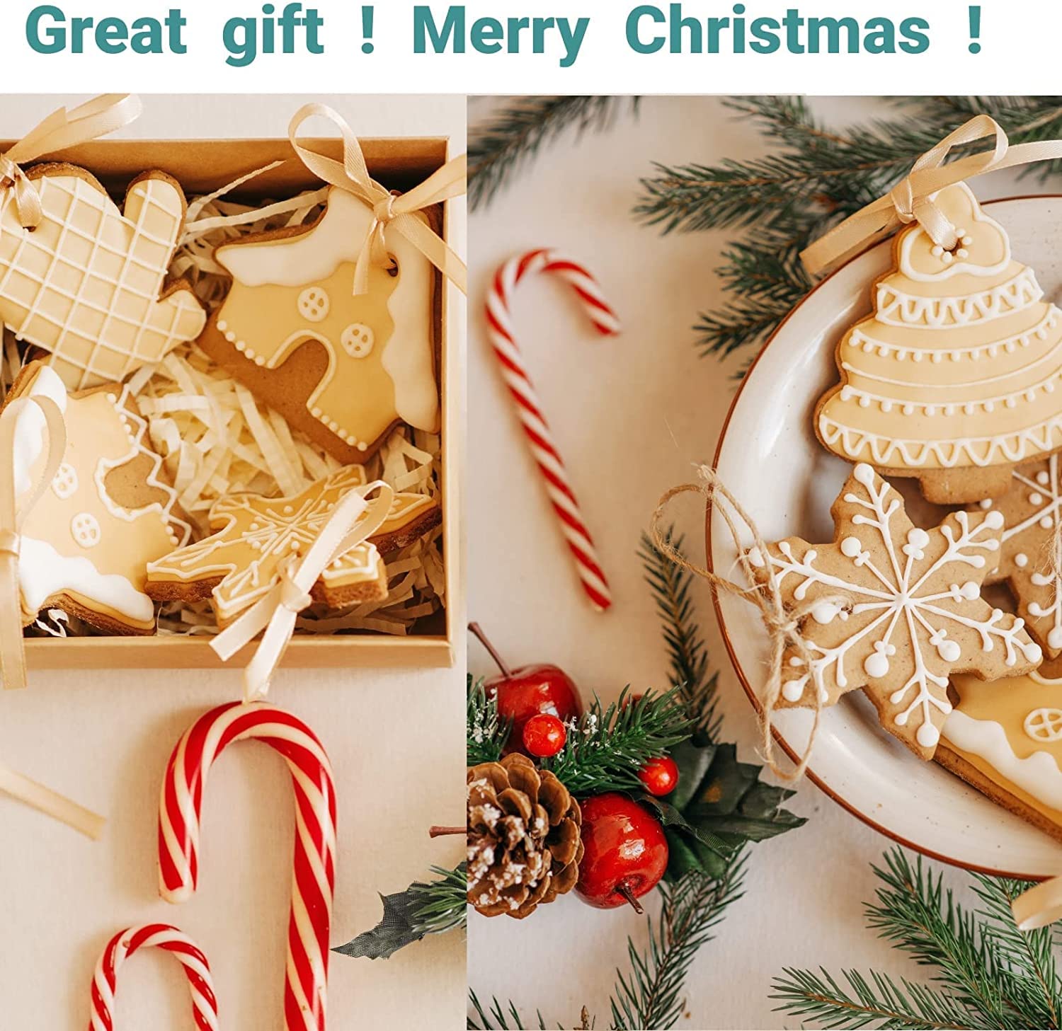 Job Jol Cookie Cutters 8 Pcs, Christmas Cookie Cutters, 3'' To 3.5''