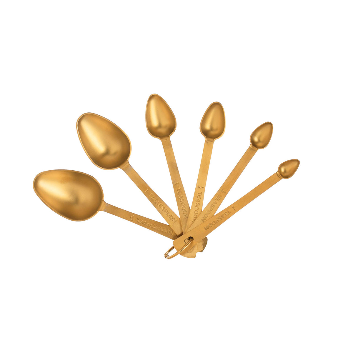Bloomingville Gold Stainless Steel (Set Of 6) Measuring Spoons