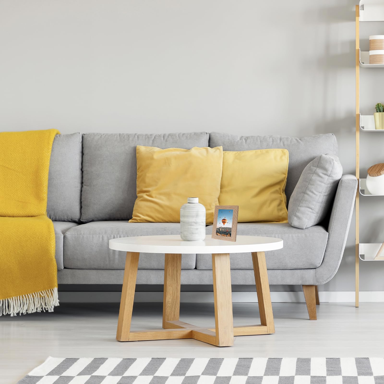 JCJMY 3x5 Picture Frame for Tabletop, 3 x 5 Photo Frame with Shatter Resistant Plexiglass, Sturdy 3 by 5 Poster Frame, Rustic Br