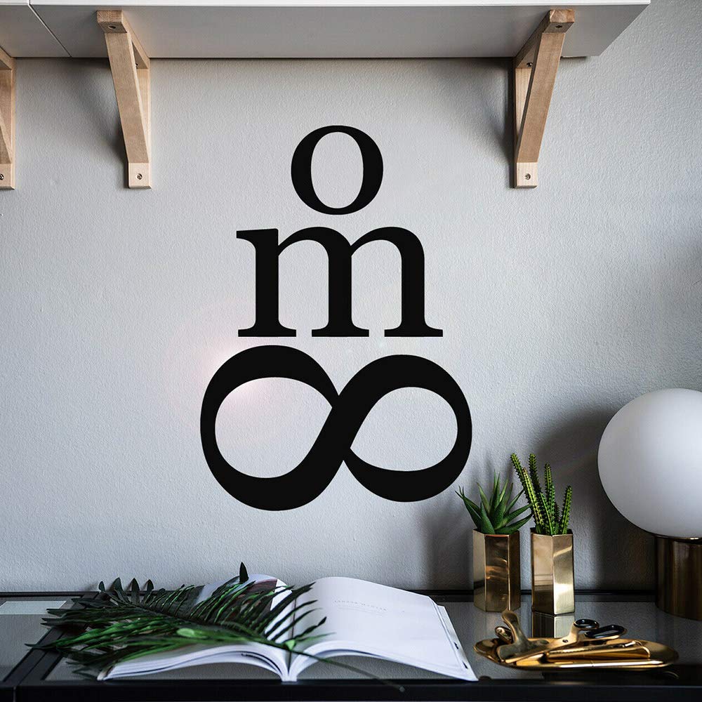 Gadgets WRAP Lettering Om Vinyl Wall Decal Yoga Studio Infinity Symbol Wall Stickers