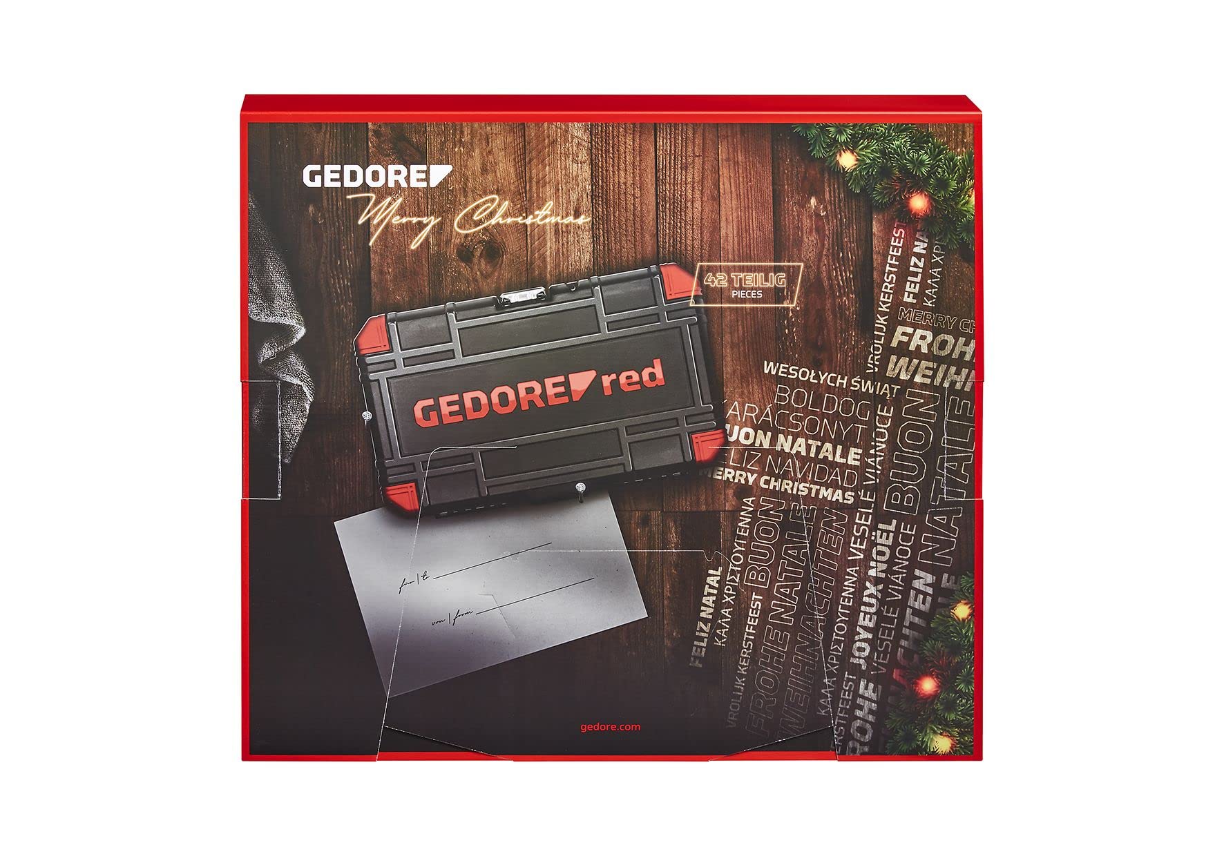 GEDORE 3304900 Red R49002042 Advent Calendar 2022, 42 Pieces, Advent Calendar for Men, Men, Gift, Tool Advent Calendar 2022