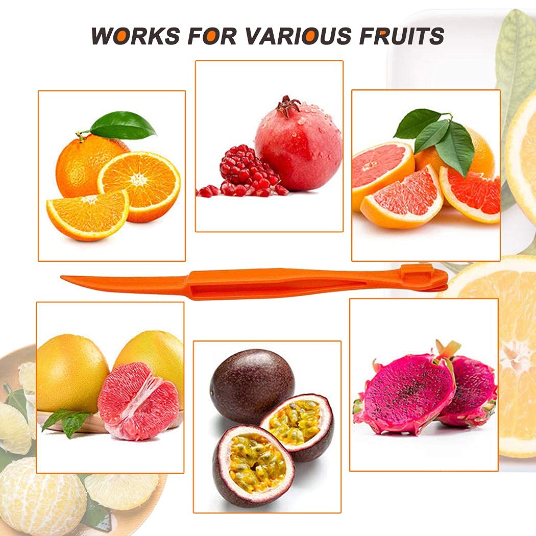 Cosmer Orange Peeler Tools - 2 Pack Citrus Remover Slicer - Easy Open Fruit Kitchen Gadgets