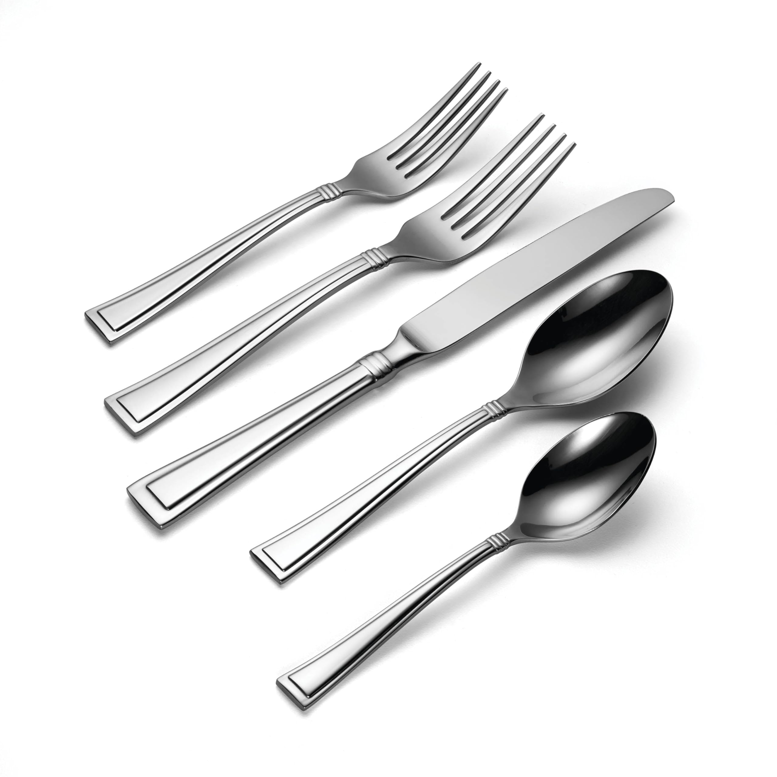 Oneida Butler 20 Piece Everyday Flatware, Service For 4, 18/0 Stainless Steel, Silverware Set