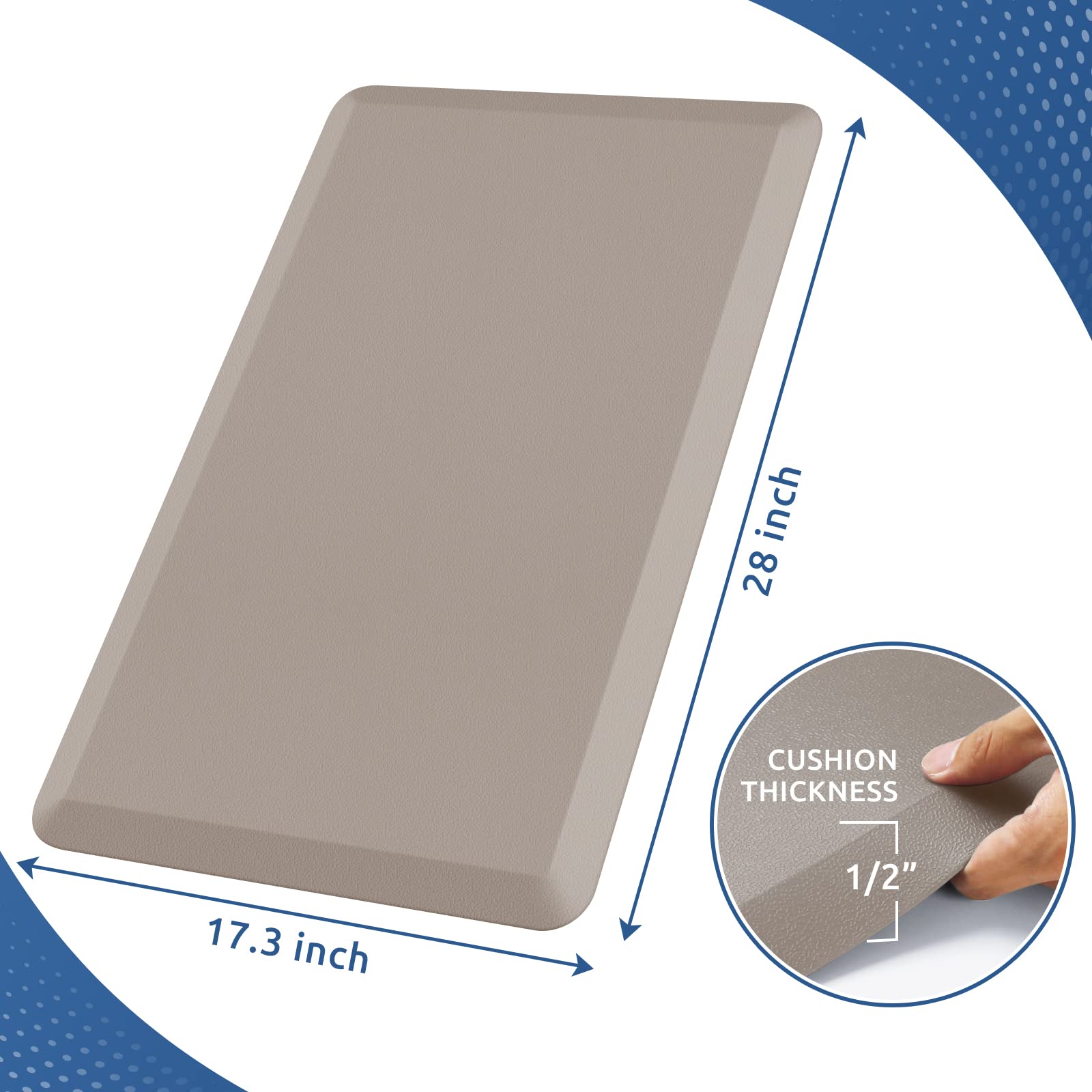 Kitchenclouds Kitchen Mat Cushioned Anti Fatigue Rug 24''X70'' Waterproof, Non Slip, Standing And Comfort Desk/Floor Mats For Ho
