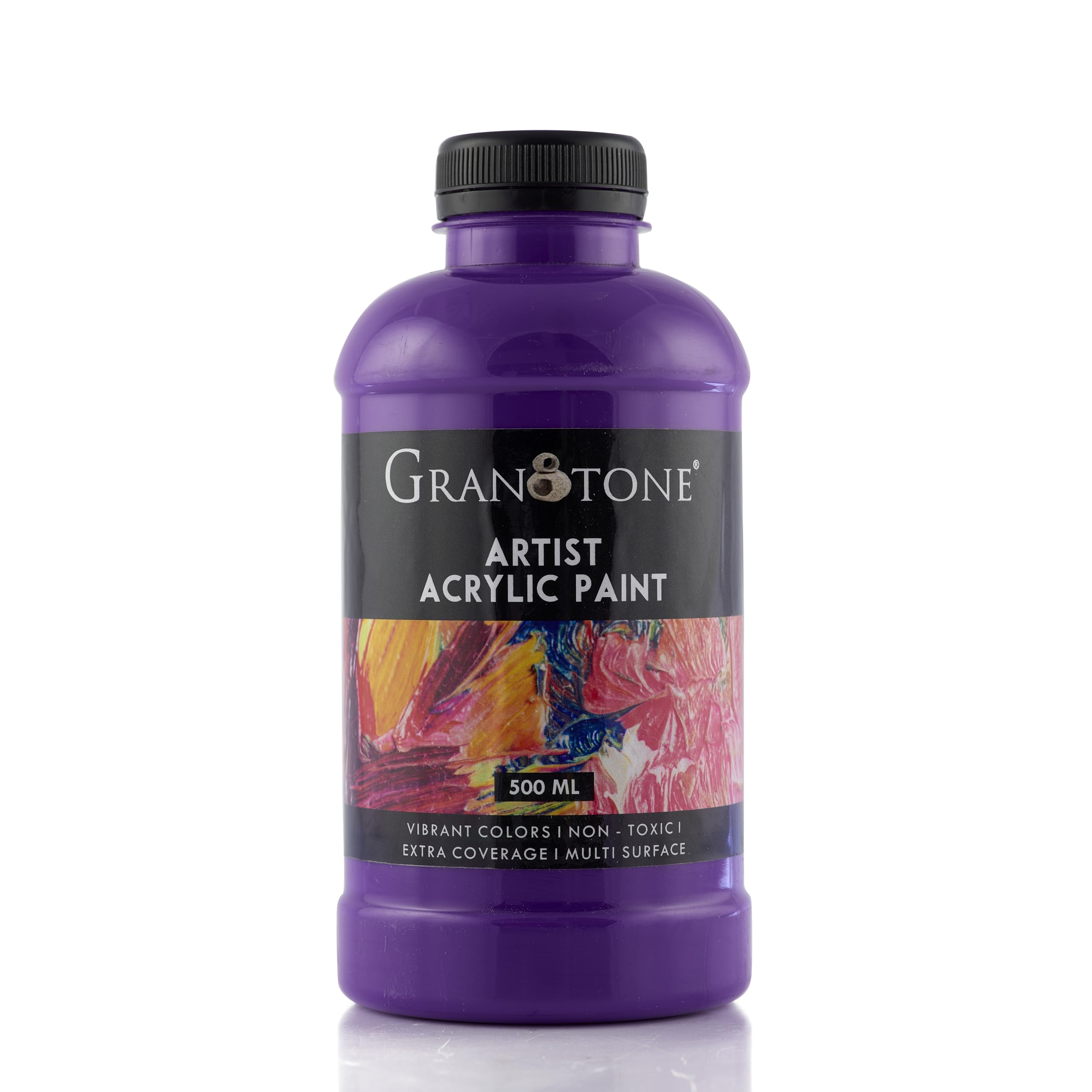 Granotone Acrylic Colour | 500 Ml (Deep Purple) | Rich Pigment, Non-Cracking Art & Diy Paint | Suitable For Canvas, Wood, Leathe