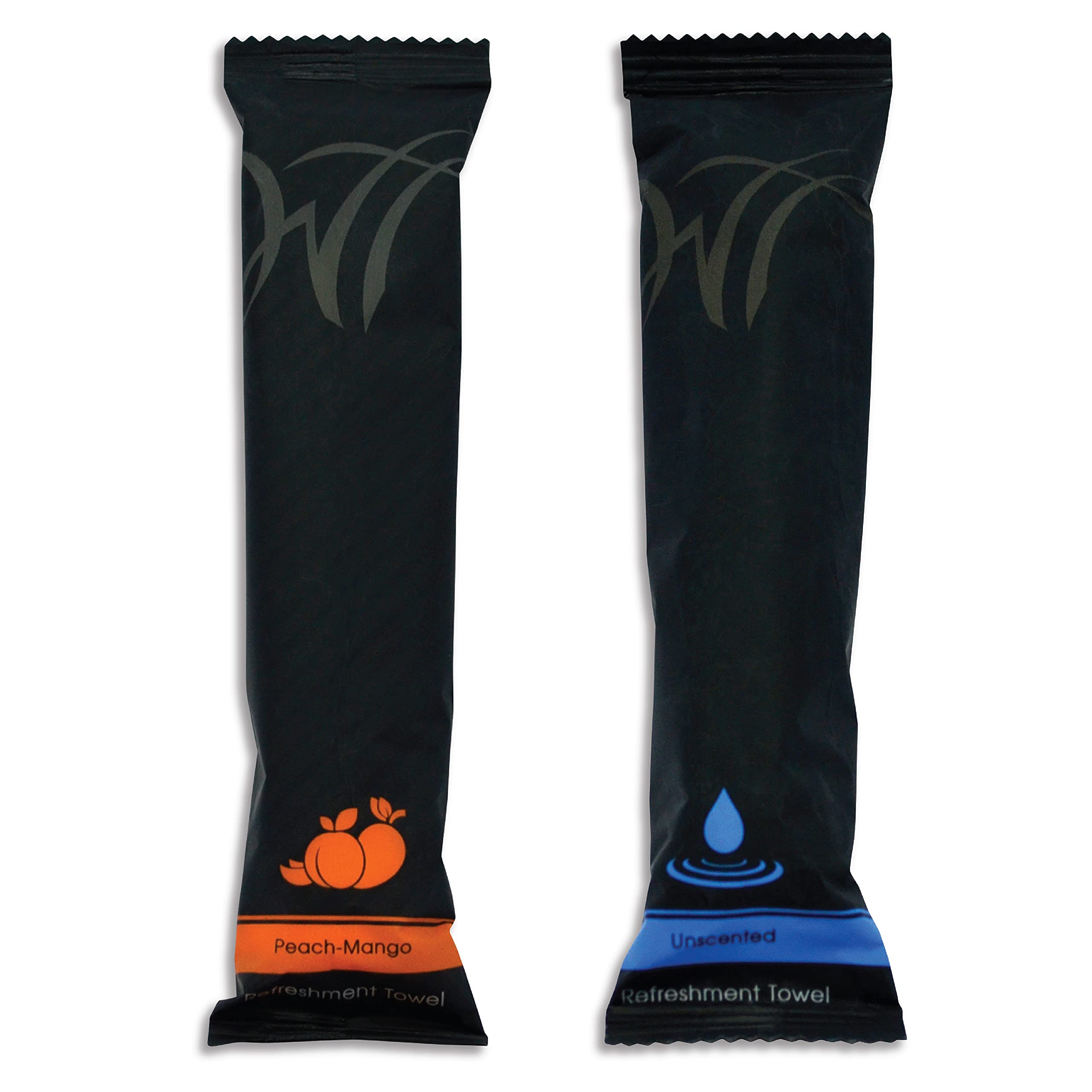 White Towel Services 8'' X 8'' Inch Moist Cotton Towel Individually Wrapped - Peach-Mango & Unscented (Case Of 100) *