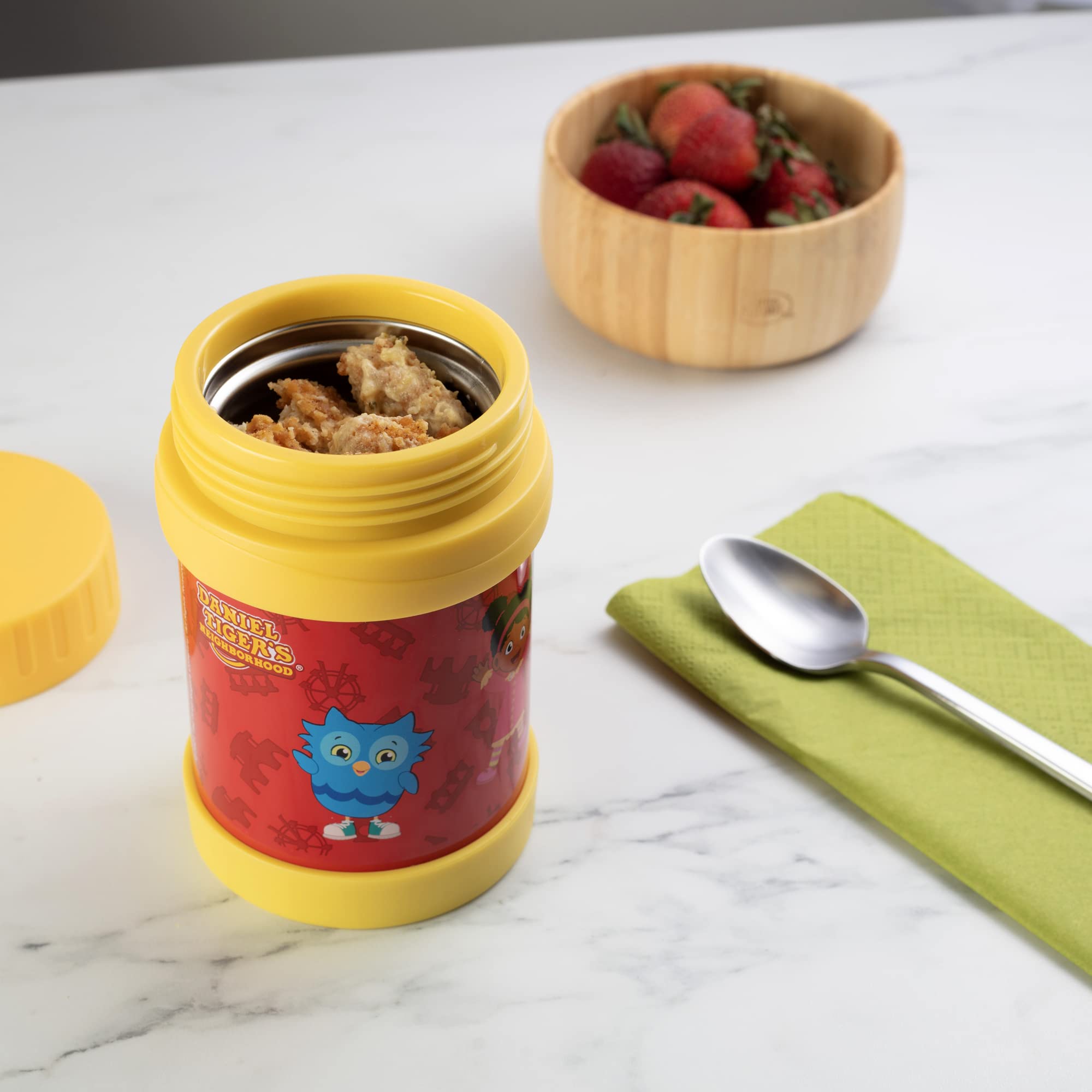 Daniel Tiger Stainless Steel 13Oz Insulated Lunch Jar For Kids, Large Leak-Proof Storage Container Keeps Food, Soups, Liquids Ho